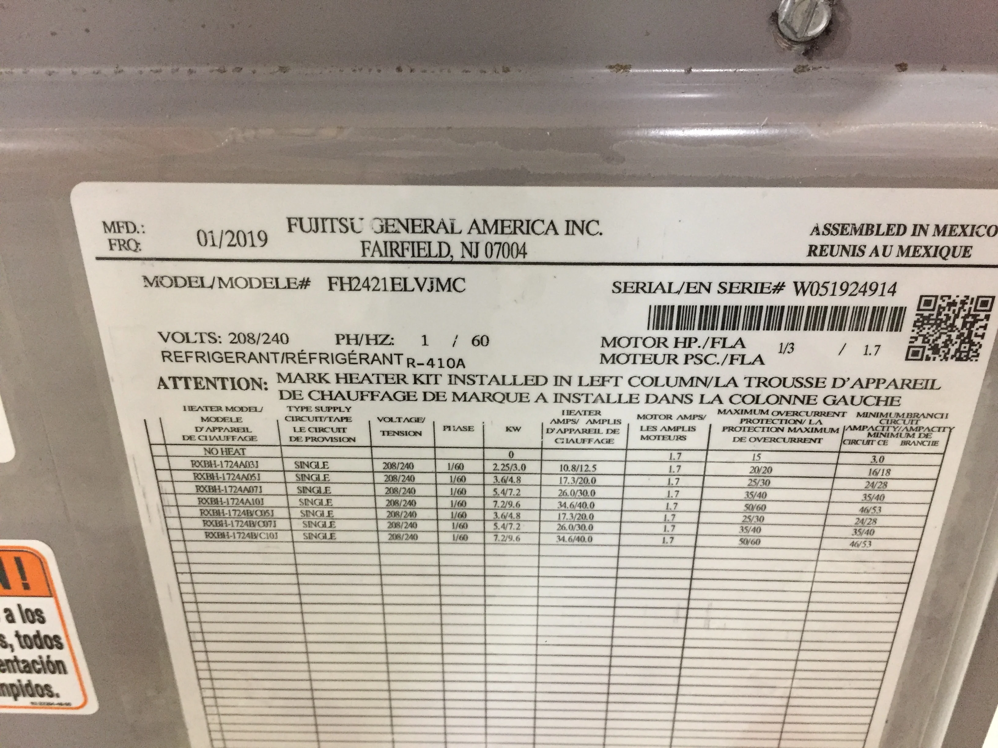 2 Ton AC/HP Multiposition Communicating ECM Air Handler 208-230/60/1 R-410A CFM 835 - Image 4