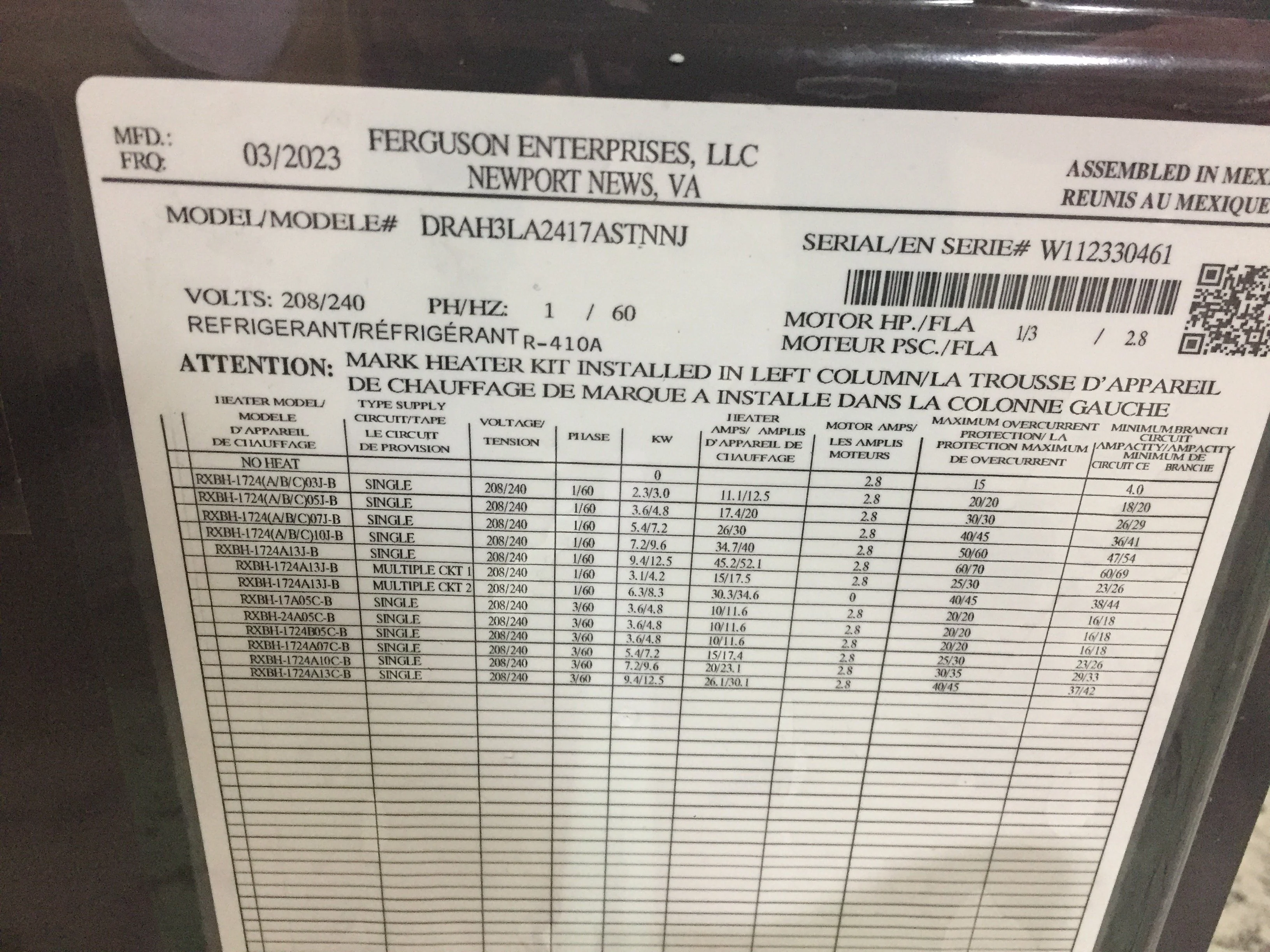 2 Ton Communicating Compatible AC/HP Multi ECM Air Handler 208-240/60/1 R-410A CFM 750 16 SEER2 - Image 8