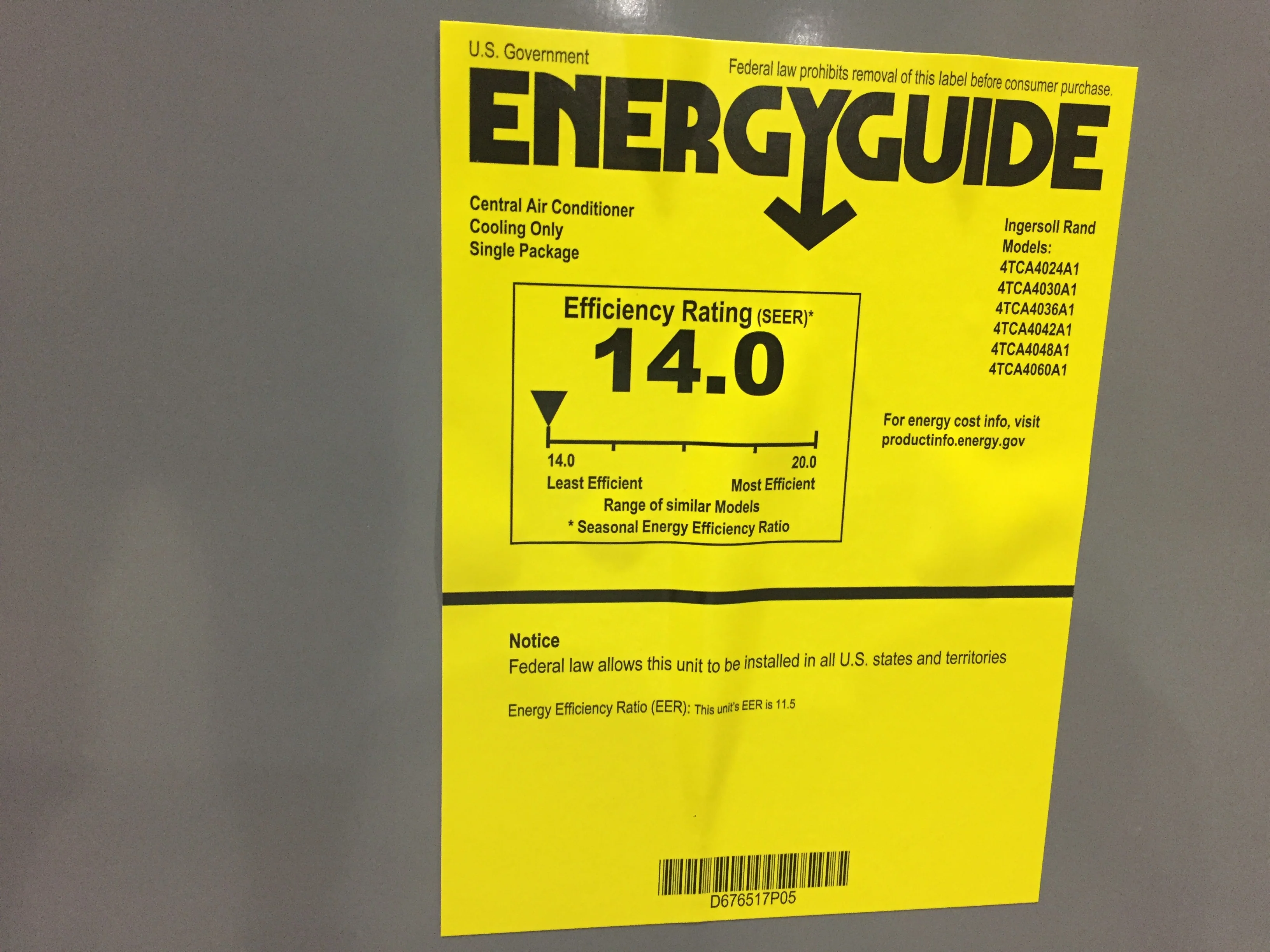 2 Ton Convertible Packaged Air Conditioning Unit, 14 Seer, 208-230/60/1, R410A - Image 5