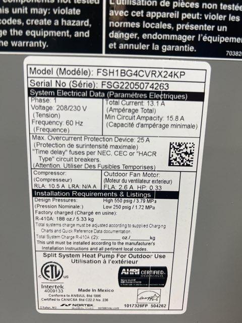 2 Ton Inverter Split-System Heat Pump 208-230/60/1 R410A 18.8 SEER2 - Image 5