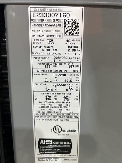 2 Ton Single-Stage Split-System Heat Pump; 208-230/60/1, R410A, 14.3 SEER2 - Image 3