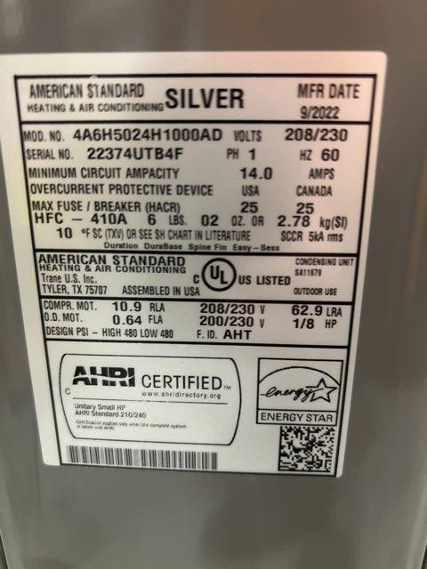 2 Ton Single-Stage Split-System Heat Pump 208-230/60/1 R410A 15 SEER - Image 3
