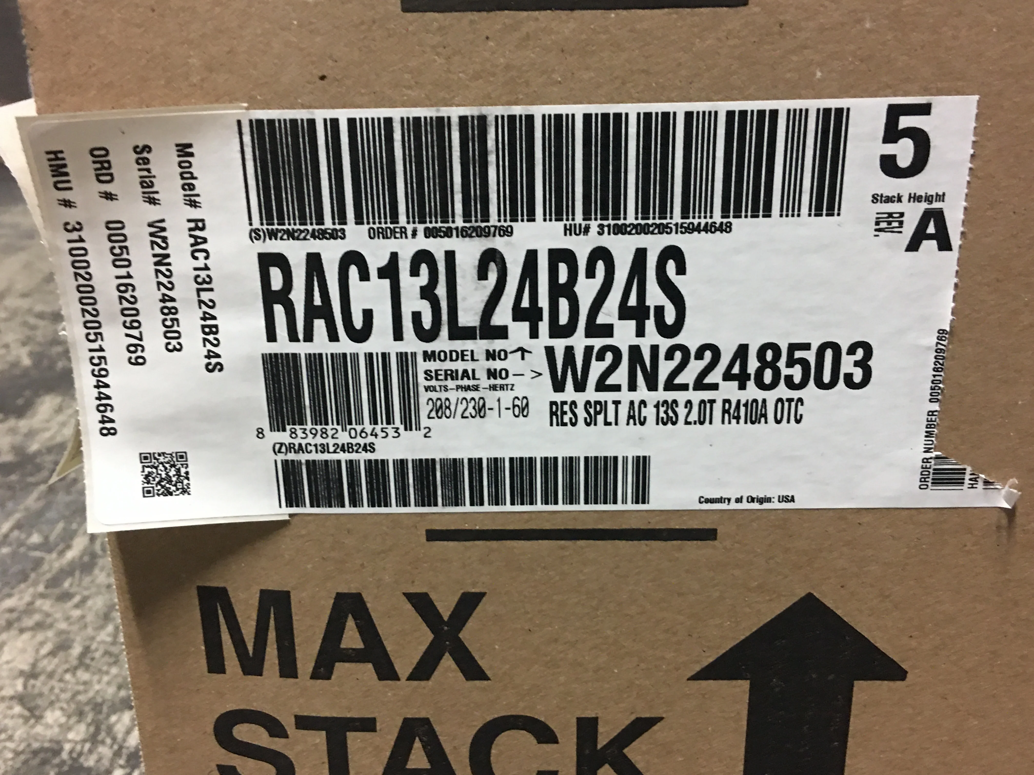 2 TON SPLIT SYSTEM AIR CONDITIONER, 13 SEER 208-230/60/1 R-410A - Image 8