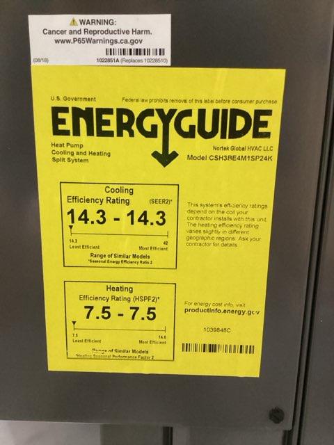 2 Ton Single Stage Split-System Heat Pump 208-230/60/1 R410A 14.3 SEER2 - Image 3