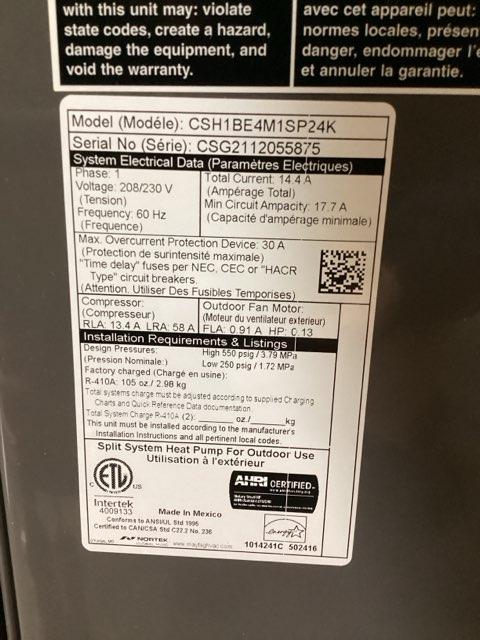 2 Ton Single Stage Split-System Heat Pump 208-230/60/1 R410A 14 SEER - Image 2