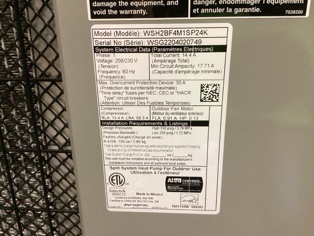 2 Ton Single Stage Split-System Heat Pump 208-230/60/1 R410A 16 SEER - Image 2