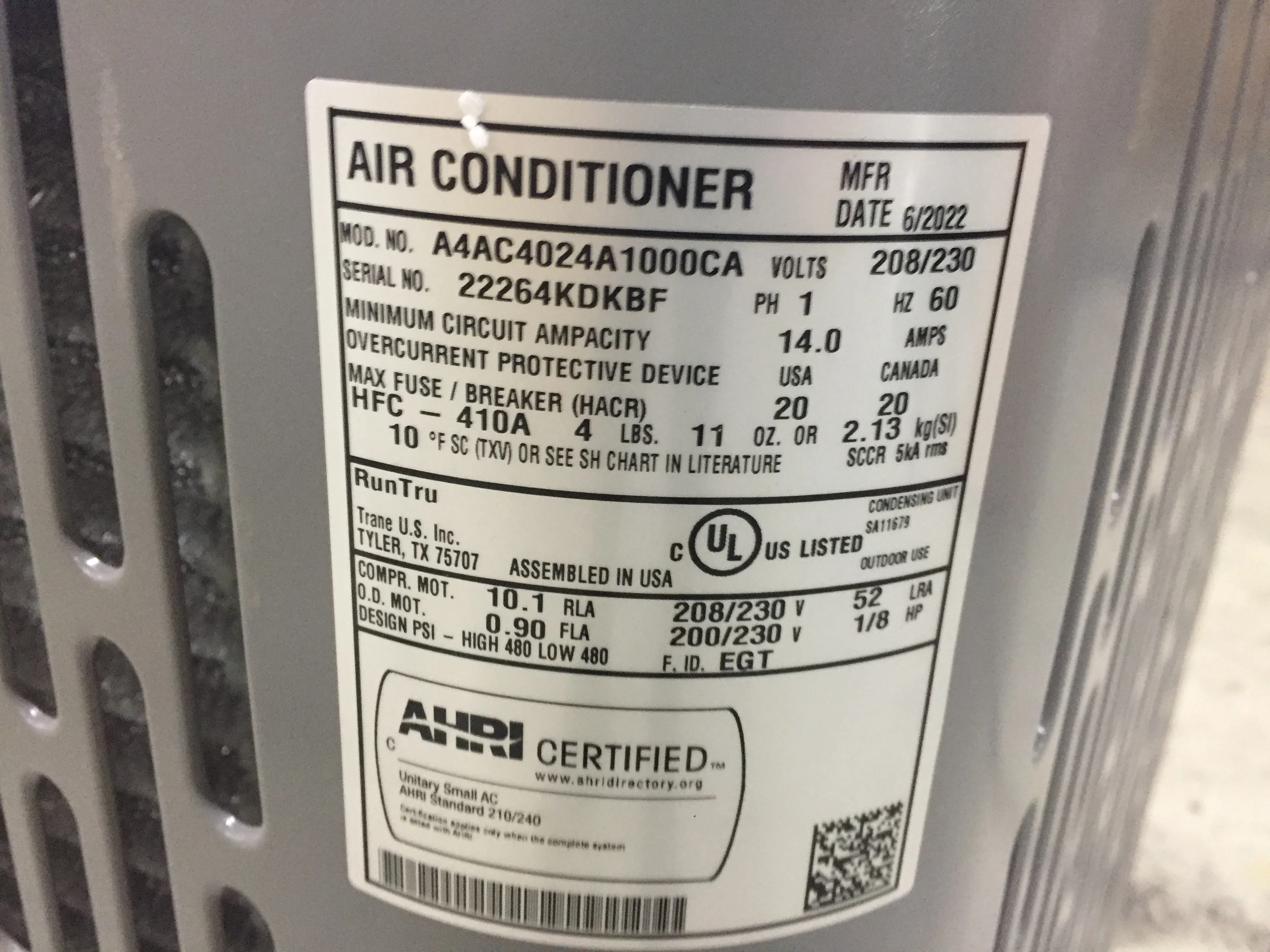2 Ton Split-System Air Conditioner 208-230/60/1 R410A 14 Seer - Image 4