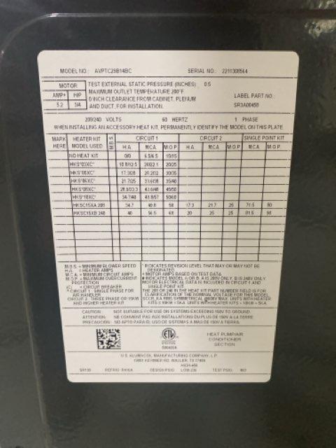 2 Ton SS Comm Compatible AC 16 SEER2, 2.5 Ton Comm Compatible Air Handler and 15kW Electric Heat Kit - Image 4