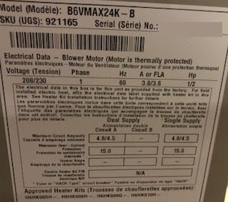 2 Ton Ult High Eff SS Heat Pump 19 SEER, 2 Ton Var Spd Up/Horz Fancoil 16 SEER, 9.6kW 240V W/Breaker - Image 6