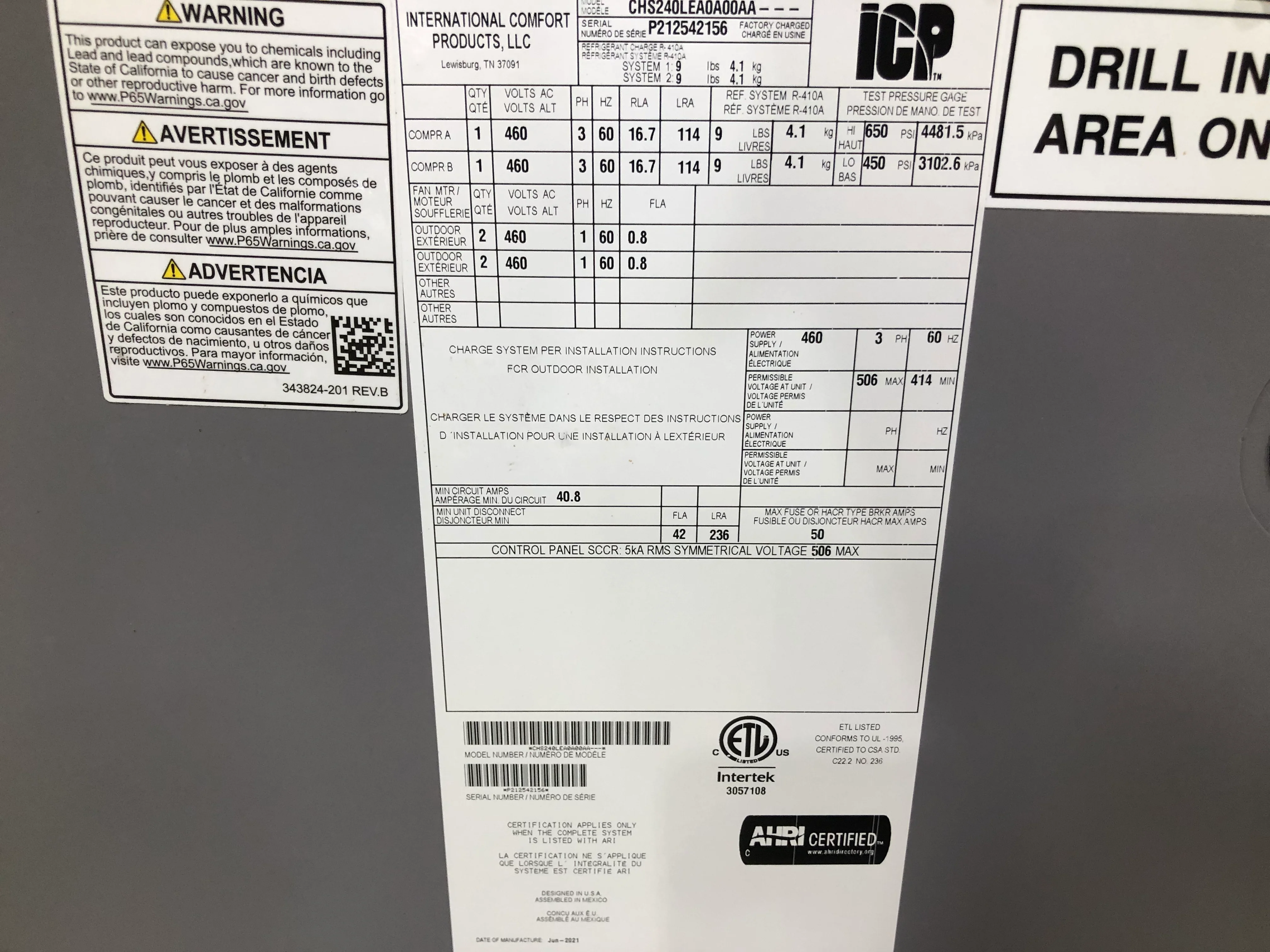 20 Ton Split System Two Stage Commercial Heat Pump 460/60/3 R-410A 13 Seer - Image 3