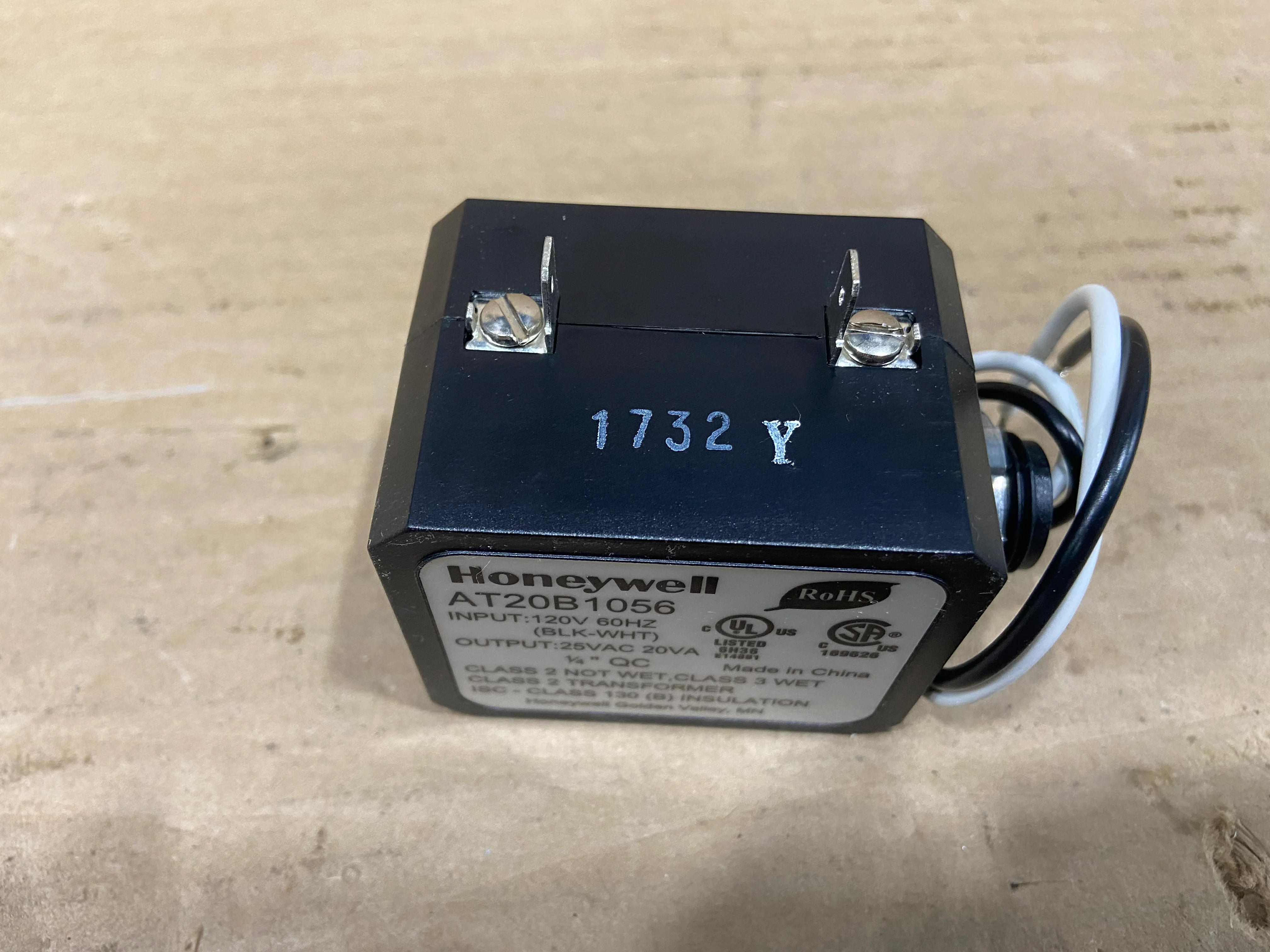 20 VA TRANSFORMER INPUT:120 VOLT 60 HERTZ OUTPUT: 25VAC - Image 2
