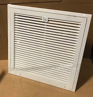 20" X 20" WHITE STEEL FIXED BAR HORIZONTAL FILTER GRILLE - Image 6