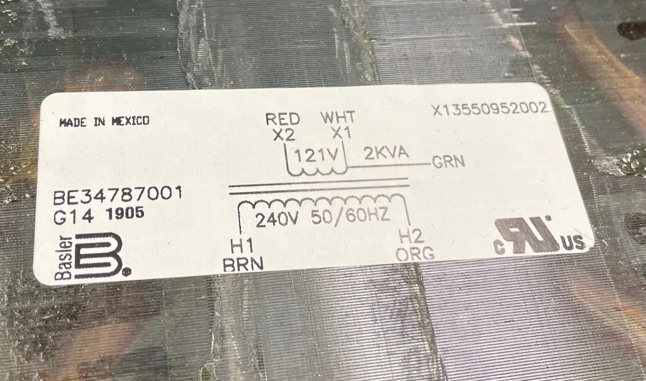2000 VA Transformer, 240 Primary And 121 Secondary - Image 3