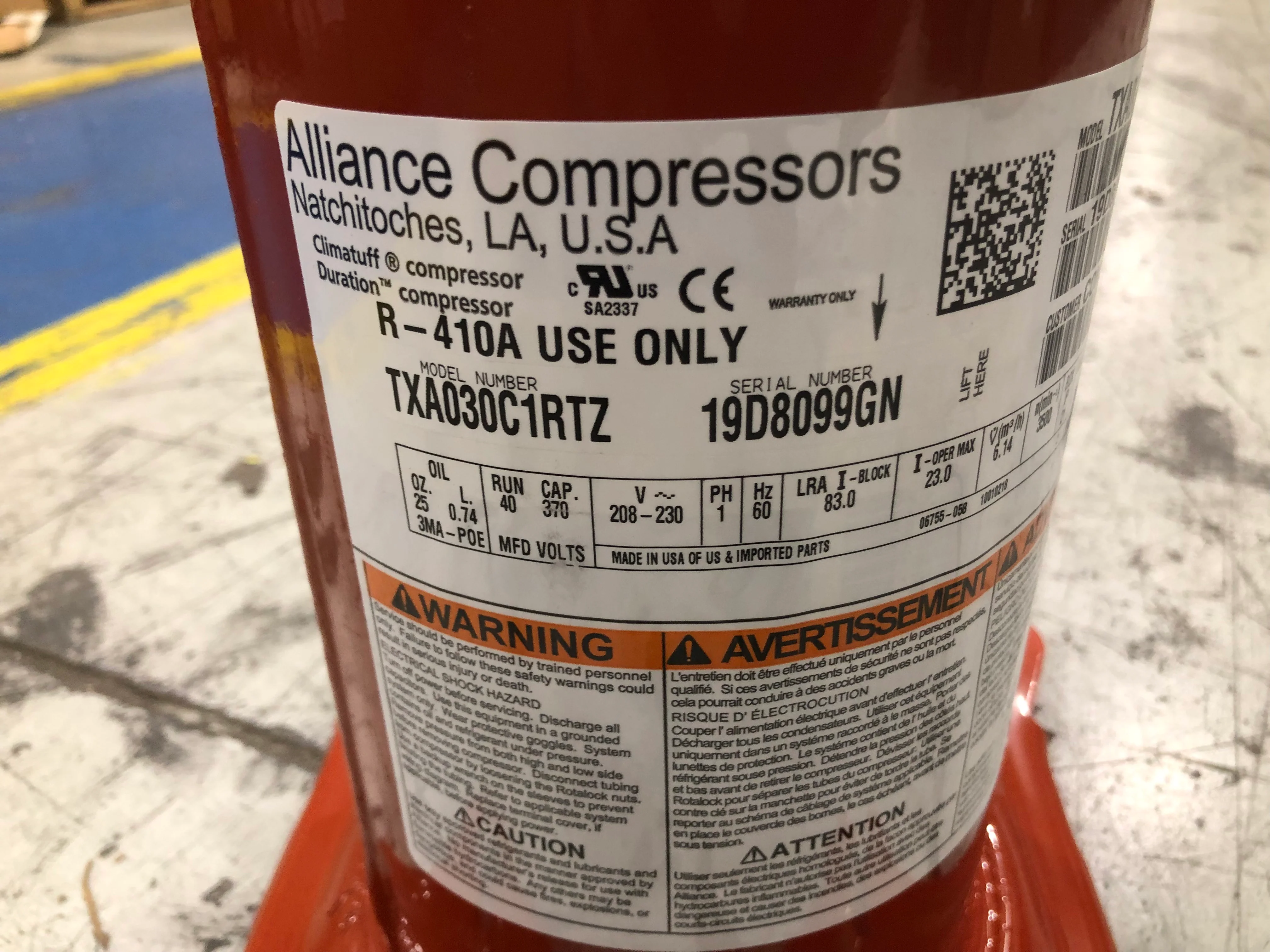 2-1/2 TON AC/HP SCROLL COMPRESSOR 208-230/60/1 R-410A - Image 3