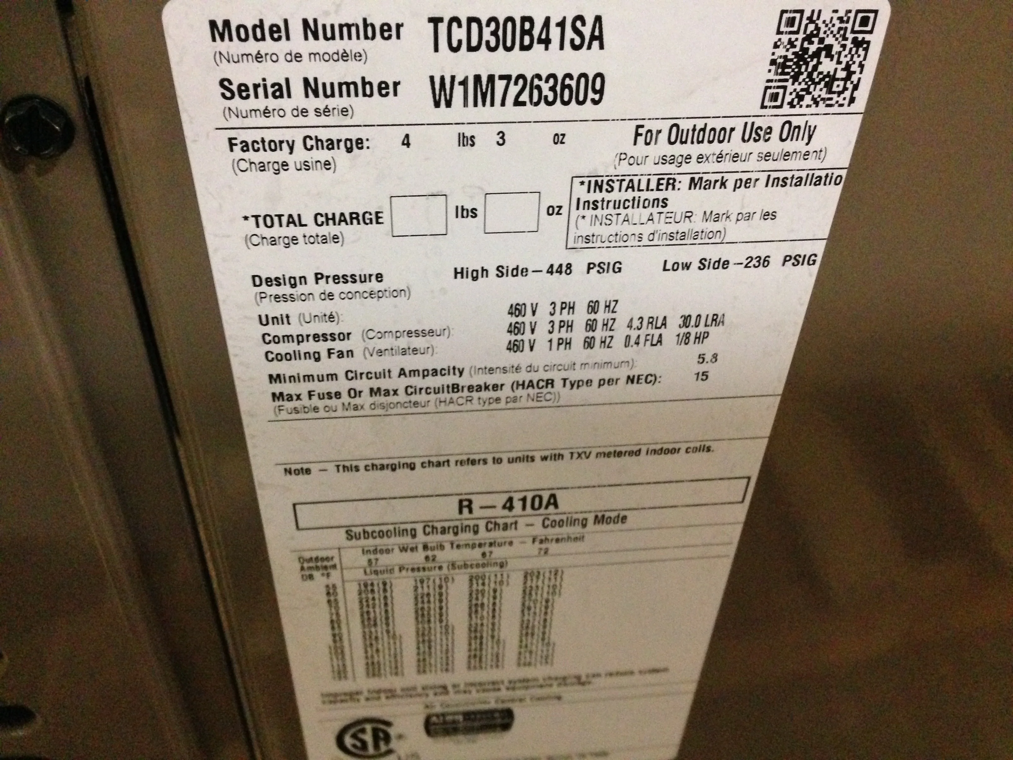 2.5 Ton Split-System Air Conditioner, 13 Seer 460/60/3 R-410A 2850 Cfm - Image 4