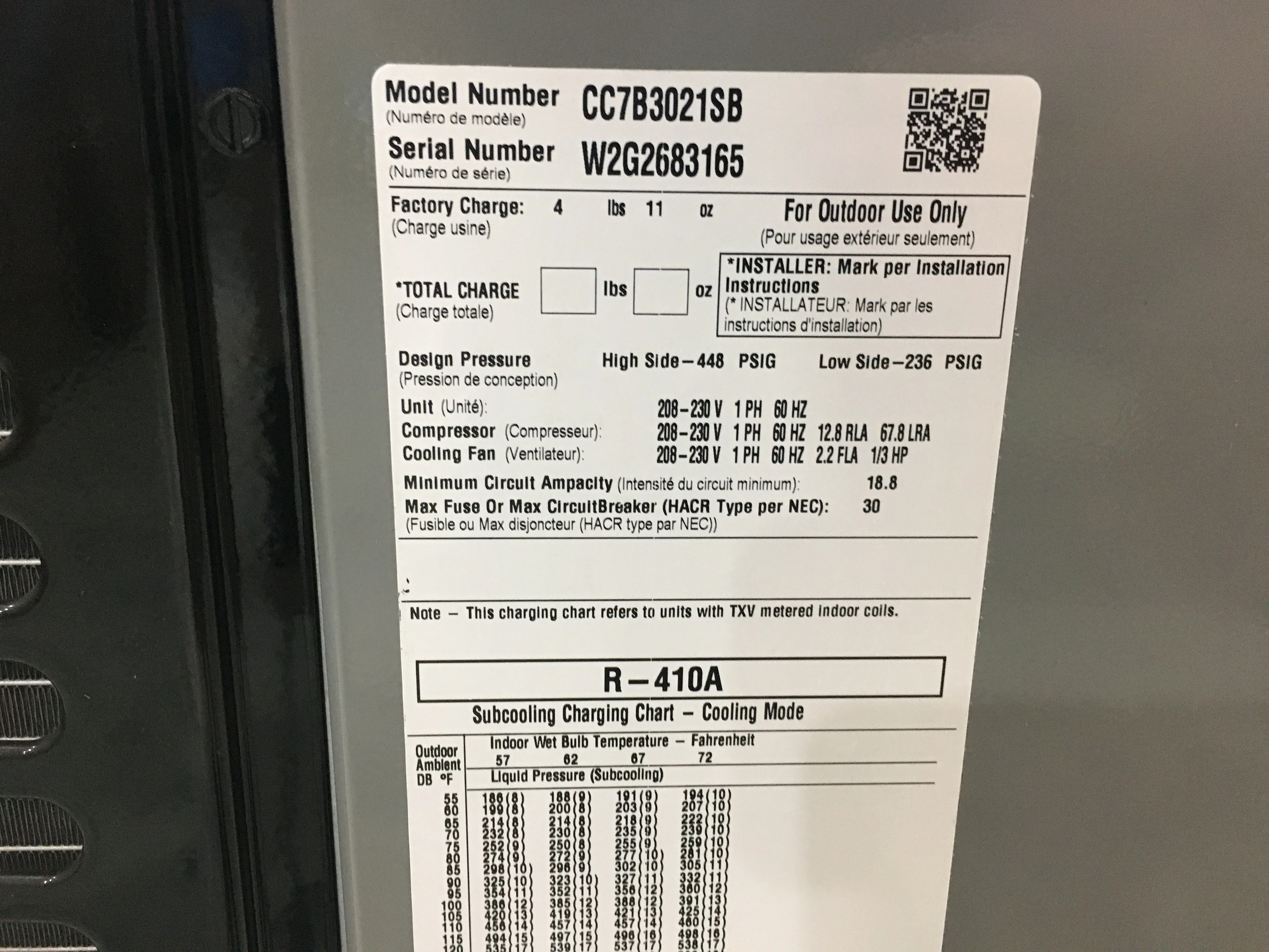 2-1/2 TON SPLIT-SYSTEM AIR CONDITIONER 208-230/60/1 R410A 17 SEER - Image 6