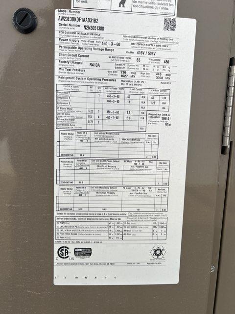 23 Ton Two-Stage Downflow Packaged Air Conditioning Unit, 11.3 EER, 460/60/3, R410A - Image 6