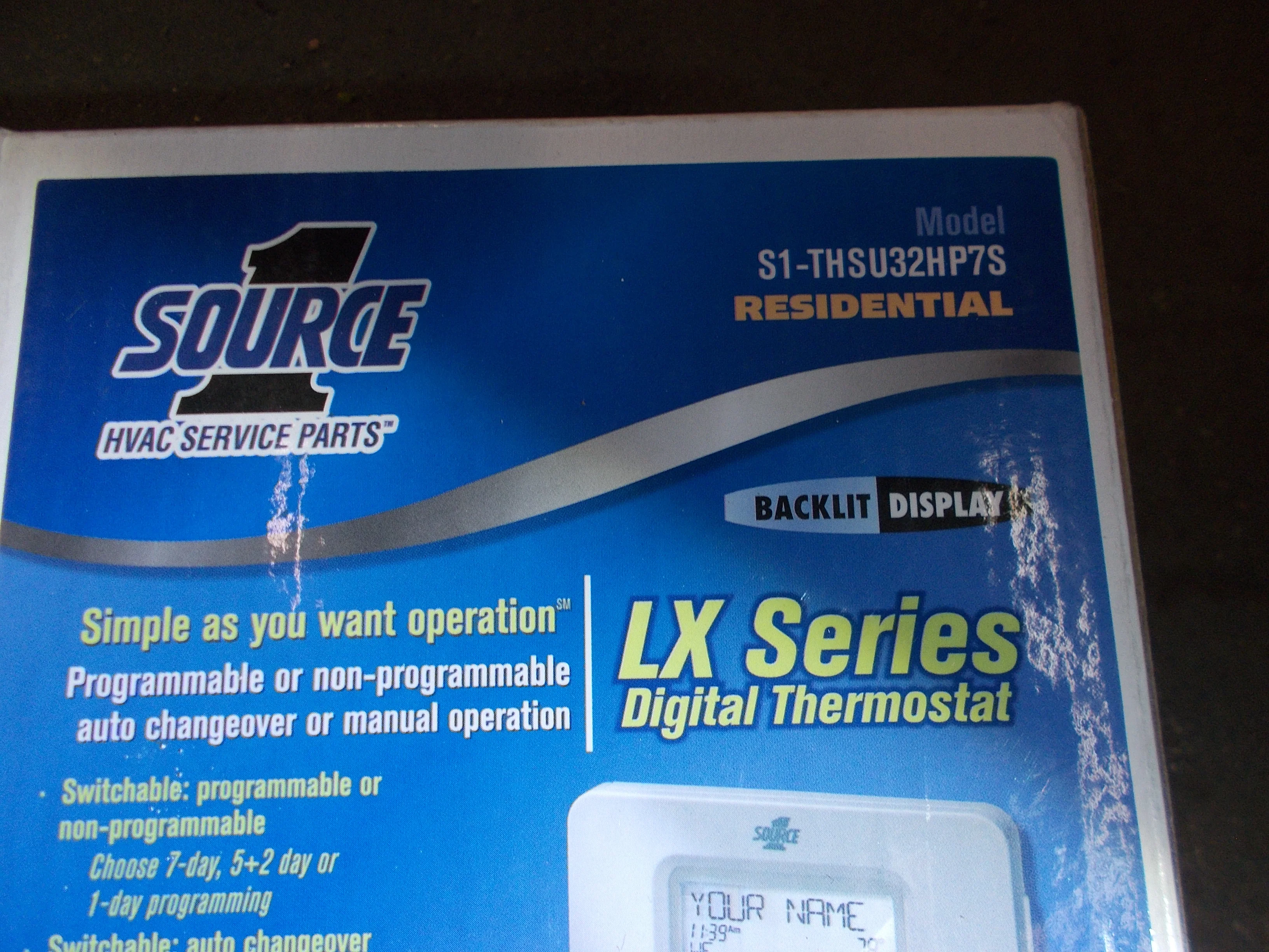 24 VAC LX Series 4 Heat/2 Cool Heat/Cool/Heat Pump Residential Digital Thermostat - Image 5