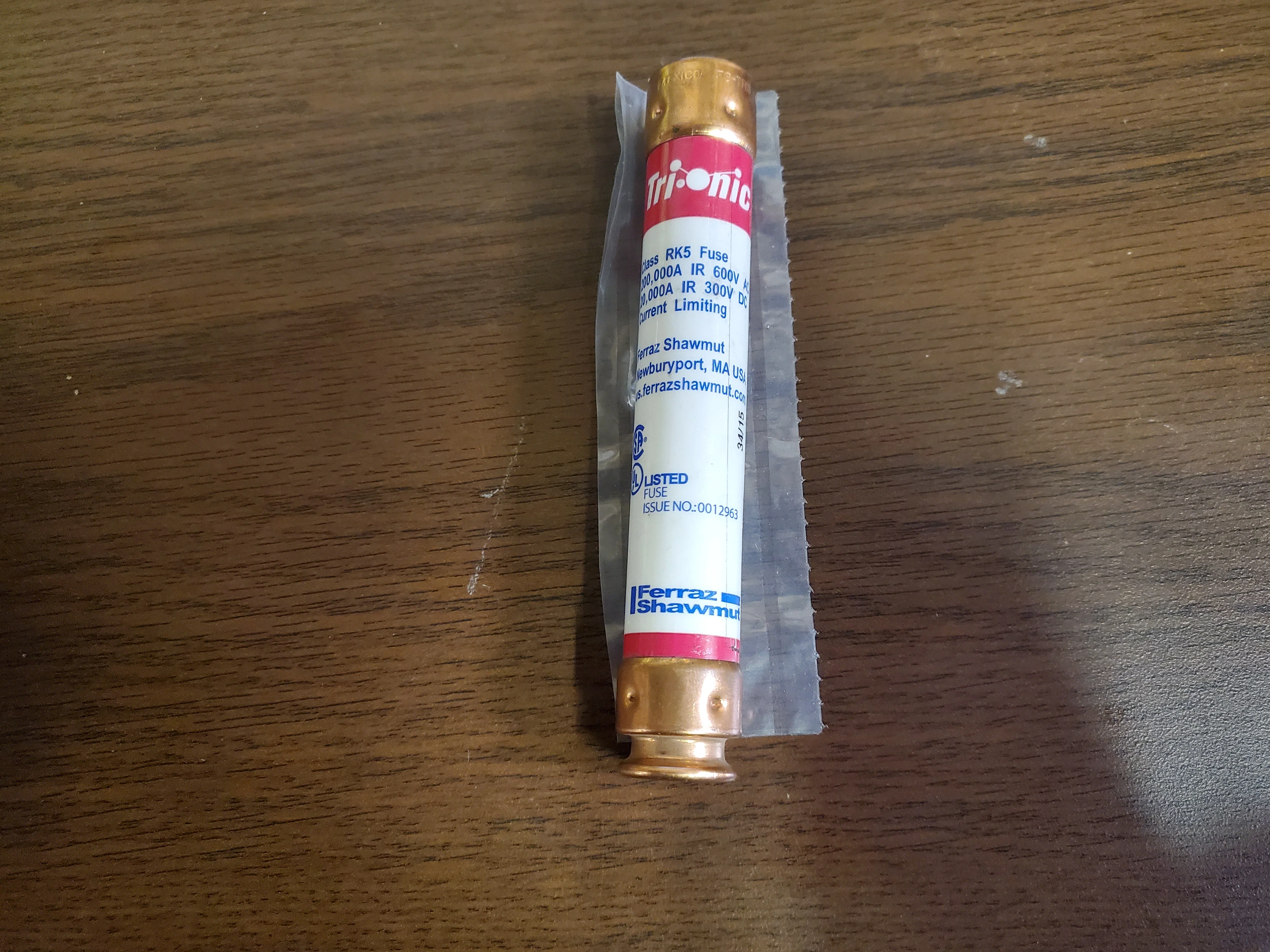 25 AMP 600 VAC DUAL ELEMENT TIME DELAY FUSE - Image 2