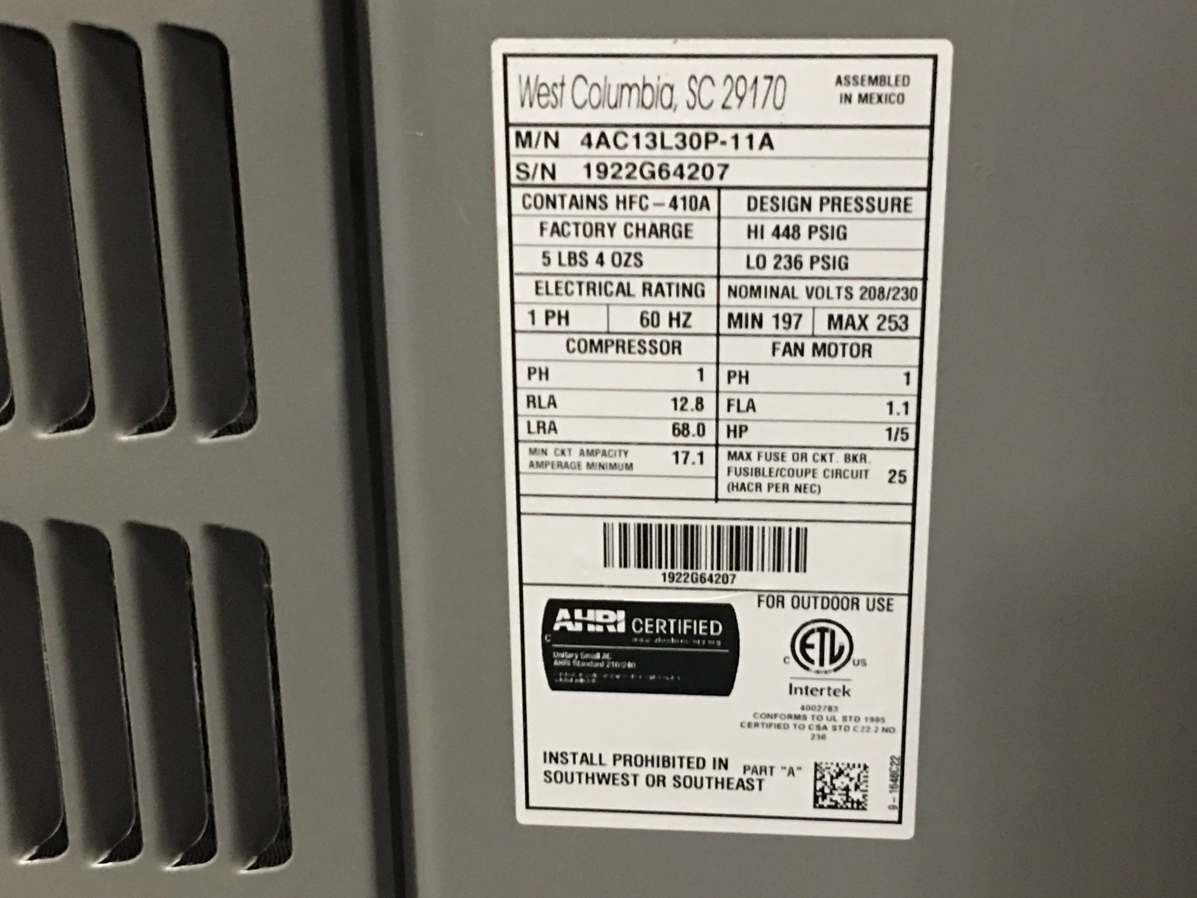 2.5 Ton Split-System Air Conditioner 208-230/60/1 R410A 13 SEER - Image 14