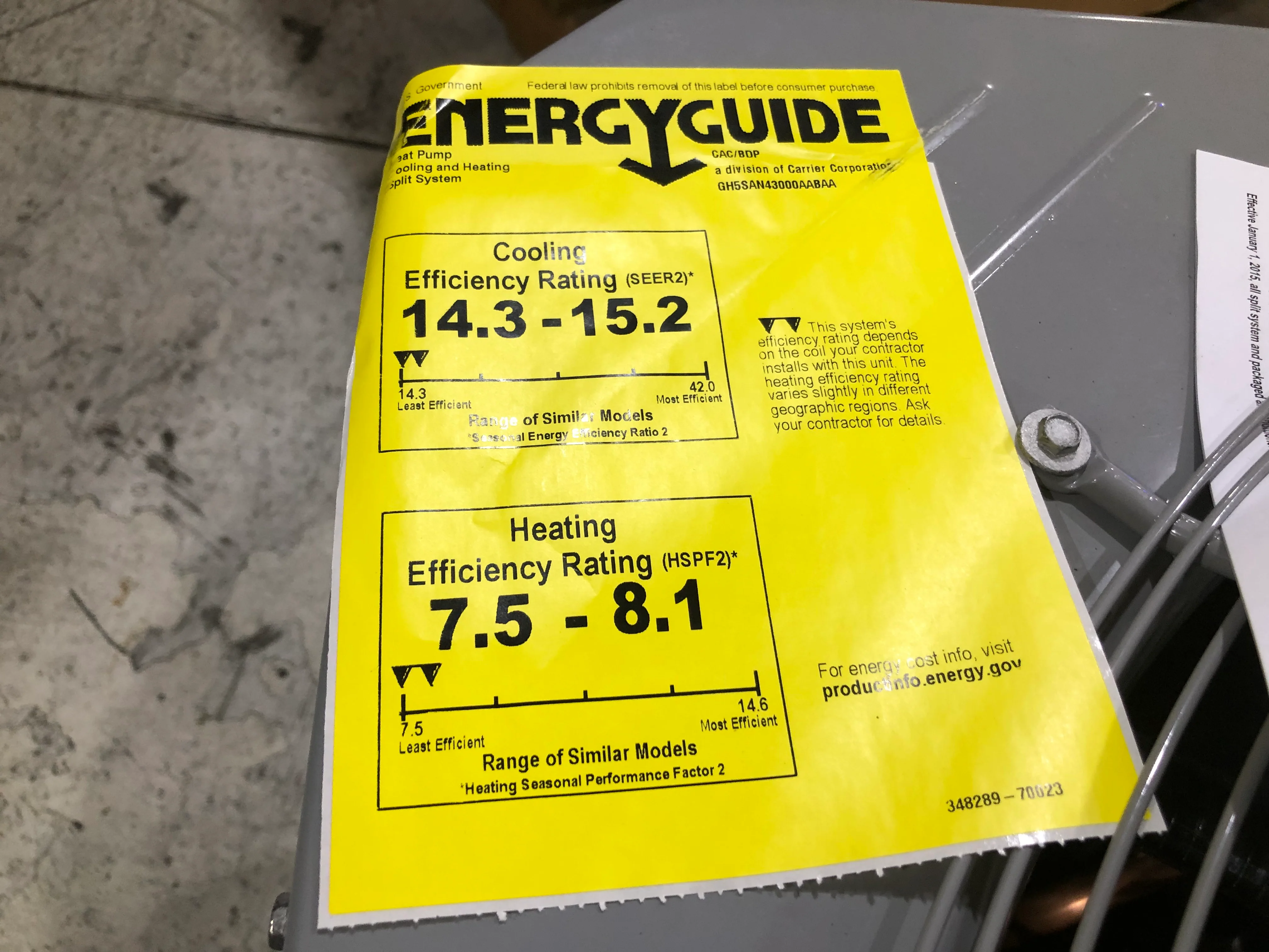 2.5 TON SPLIT-SYSTEM HEAT PUMP 208-230/60/1 R410A 15.2 SEER2 - Image 5