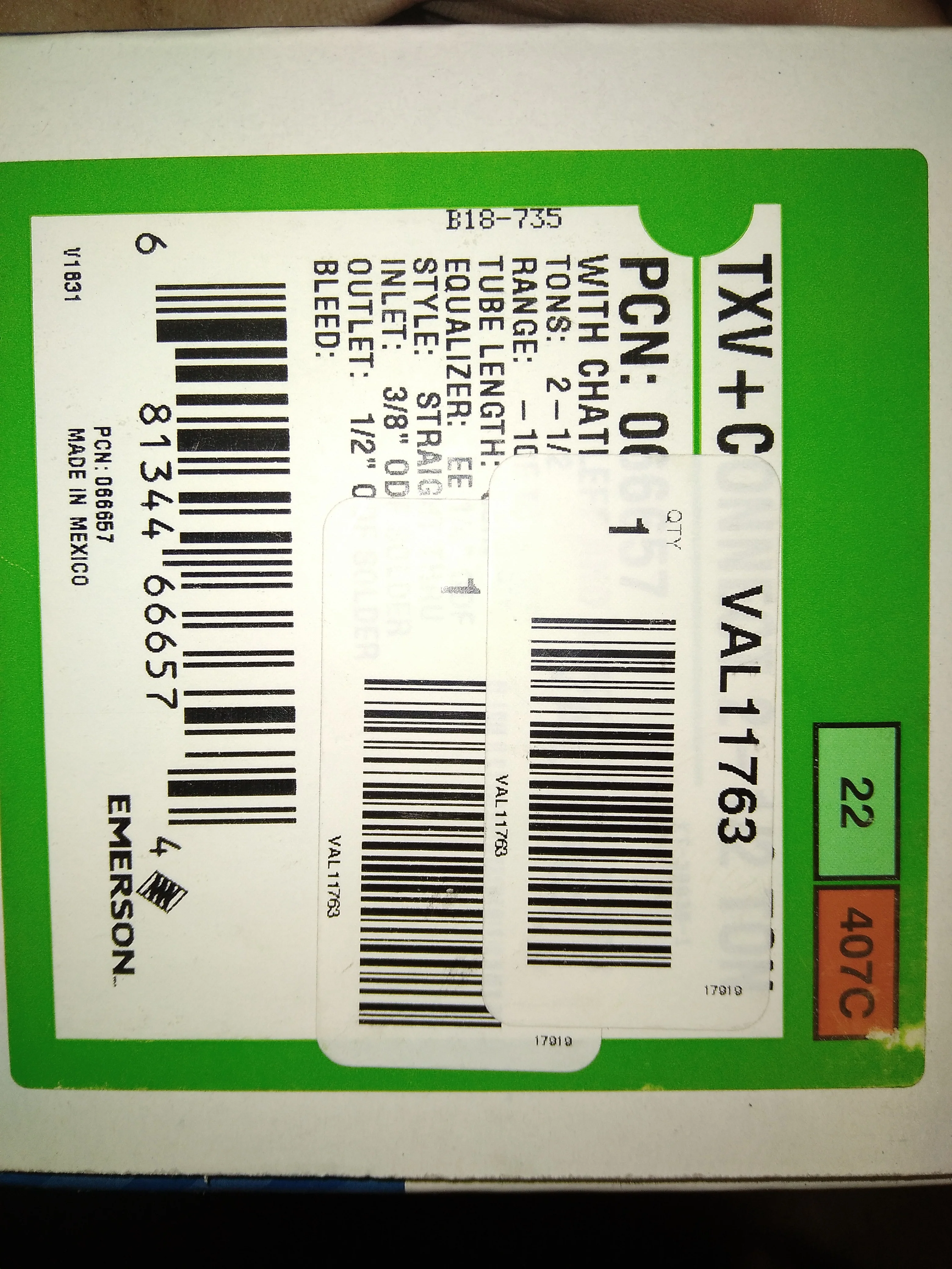 2.5 Ton TXV Valve R22-R407C 1/4" External Equalizer - Image 5