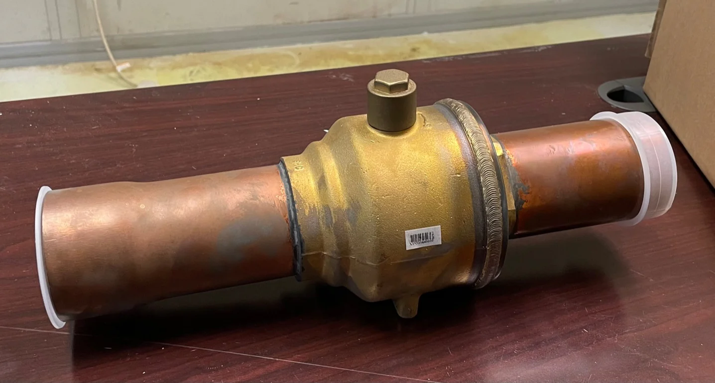 2-5/8 Sweat Saddle Ball Valve" - Image 2