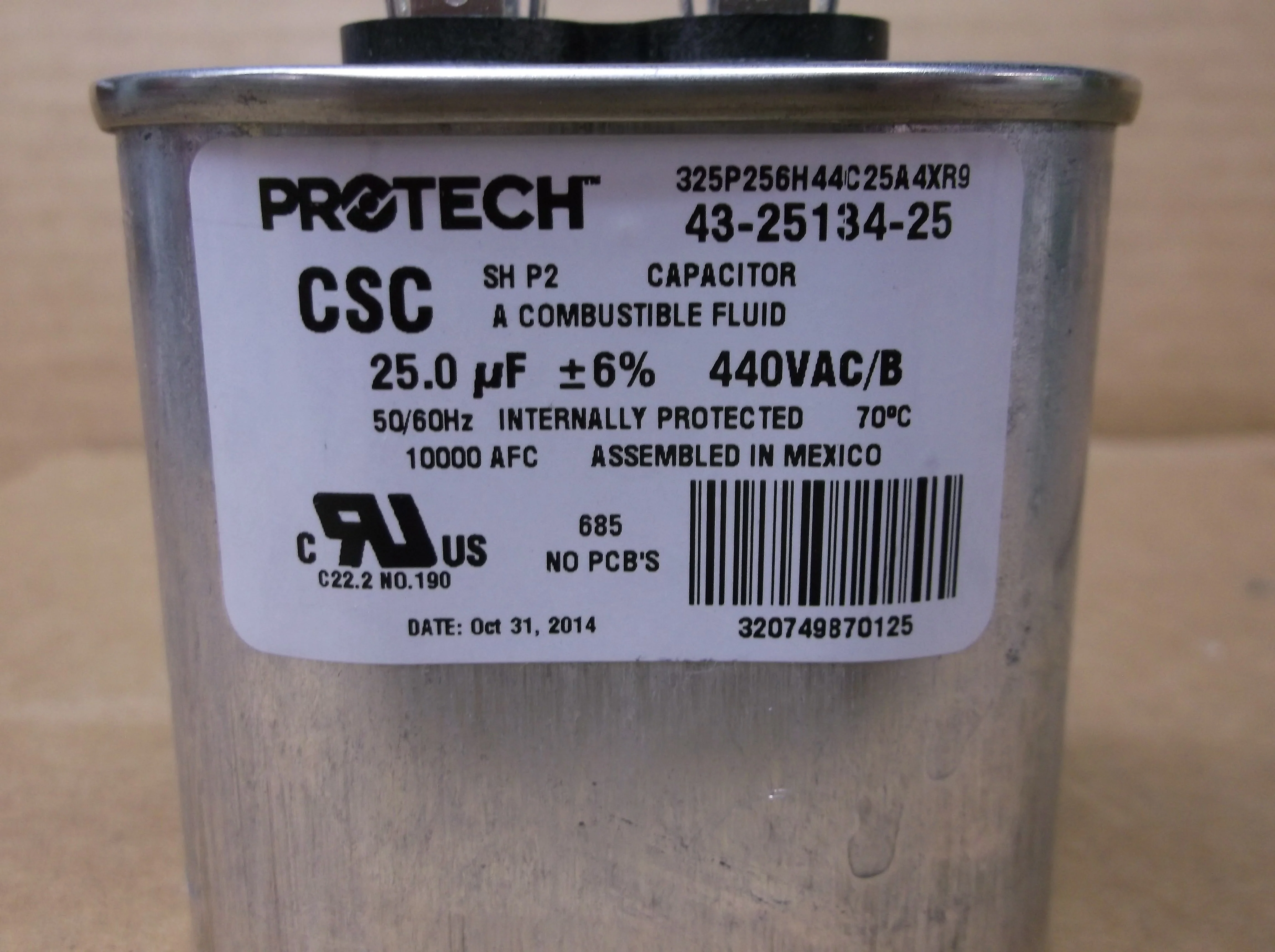25UF x 440VAC Oval Run Capacitor - Image 2
