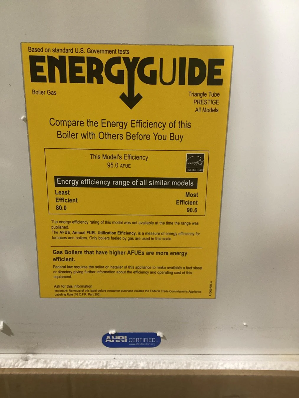 299,000 BTU Condensing Natural Gas Hot Water Boiler 95% AFUE, 120/60/1 - Image 4