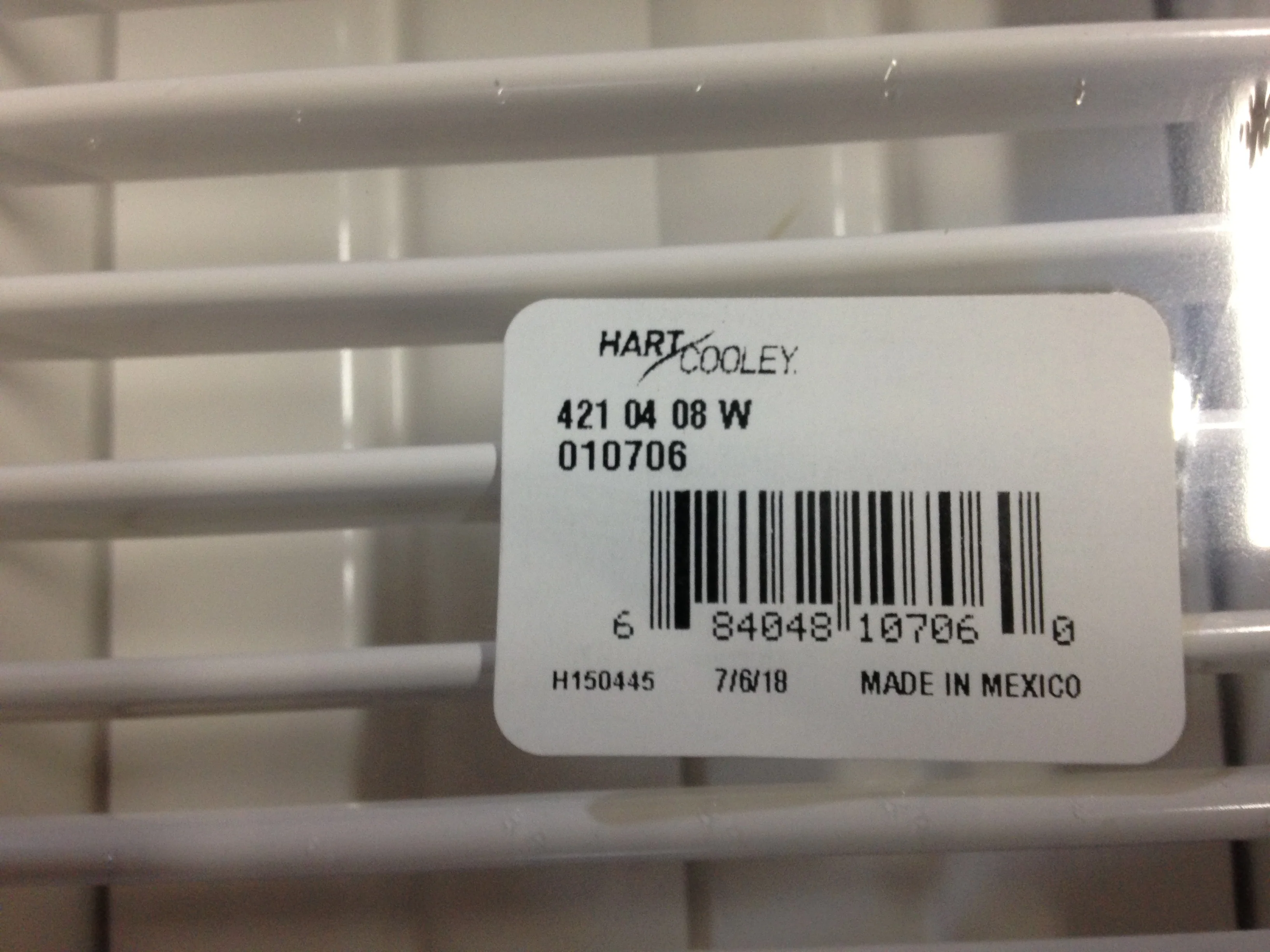 2-WAY FLOOR REGISTER, 4" X 8", STEEL, WHITE - Image 4