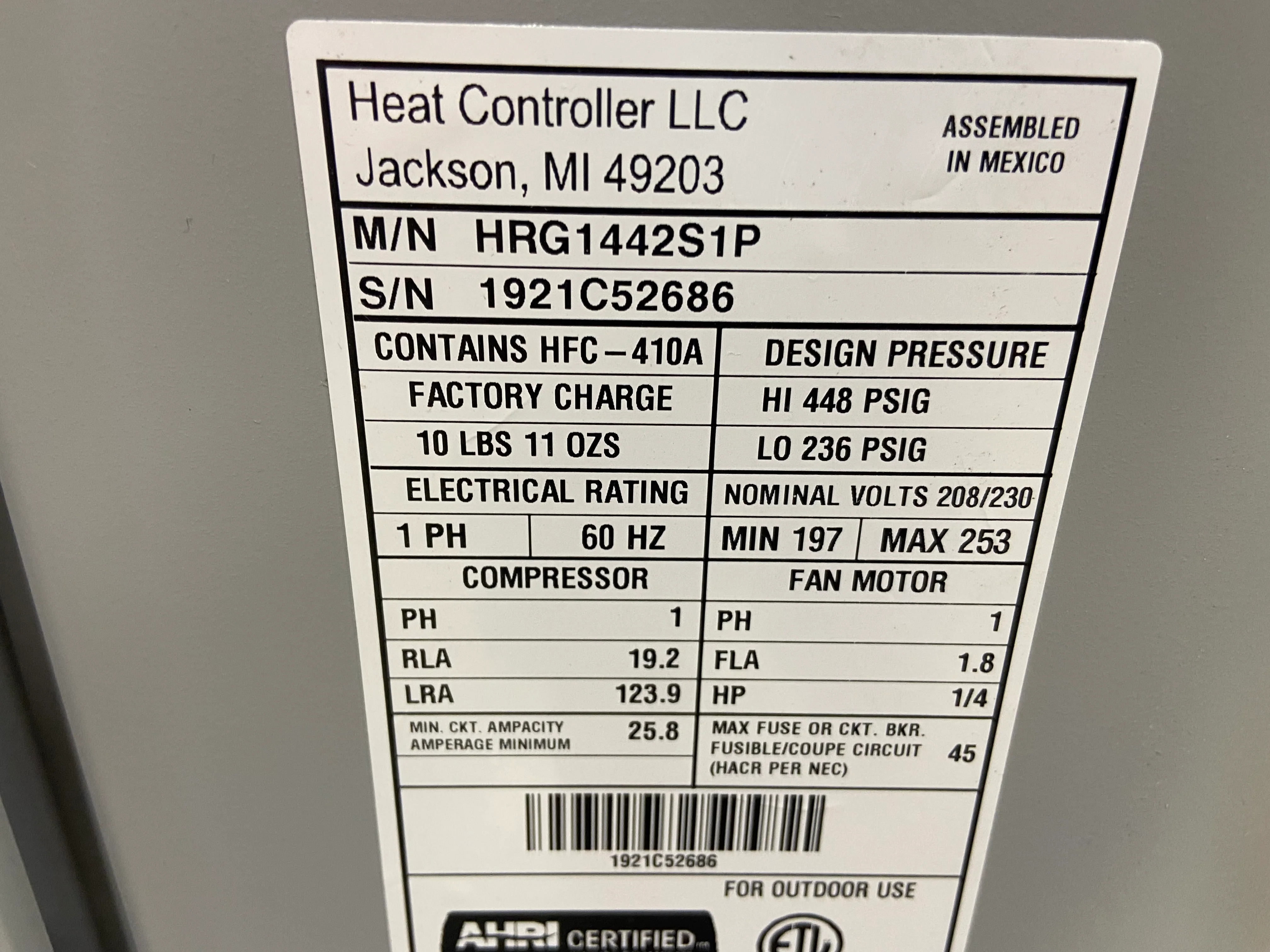 3.5 Ton Split-System Heat Pump 208-230/60/1 R-410A 14 Seer - Image 3