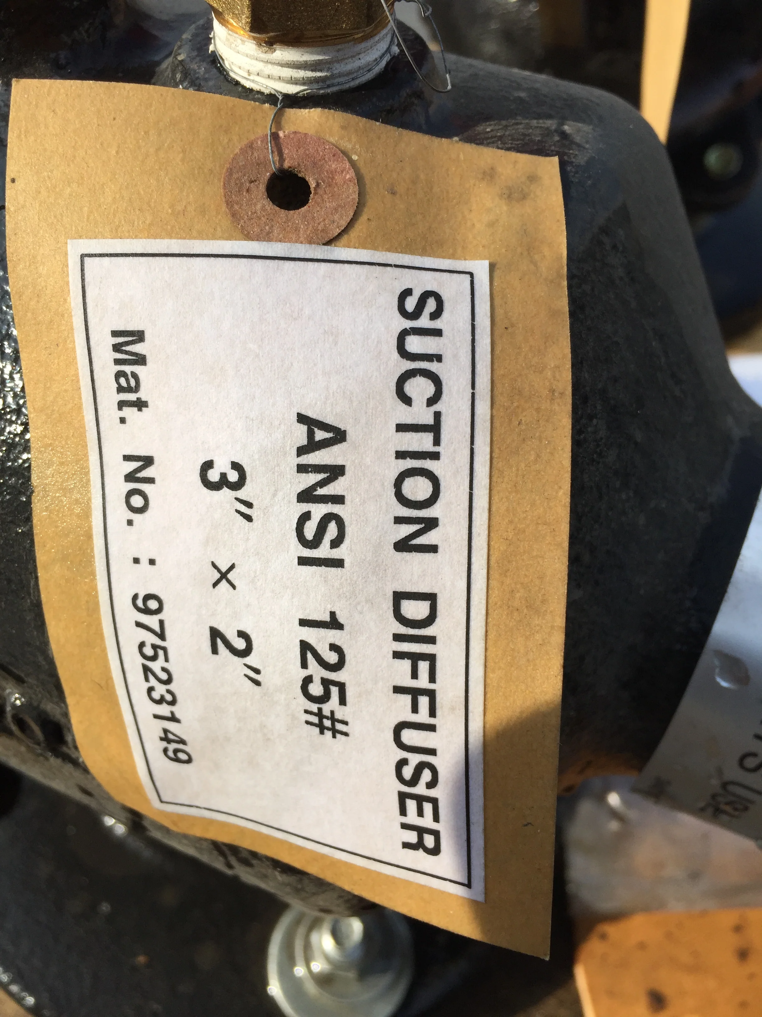 3" x 2" Ductile Iron Flanged Suction Diffuser Rear Strainer Pullout - Image 4