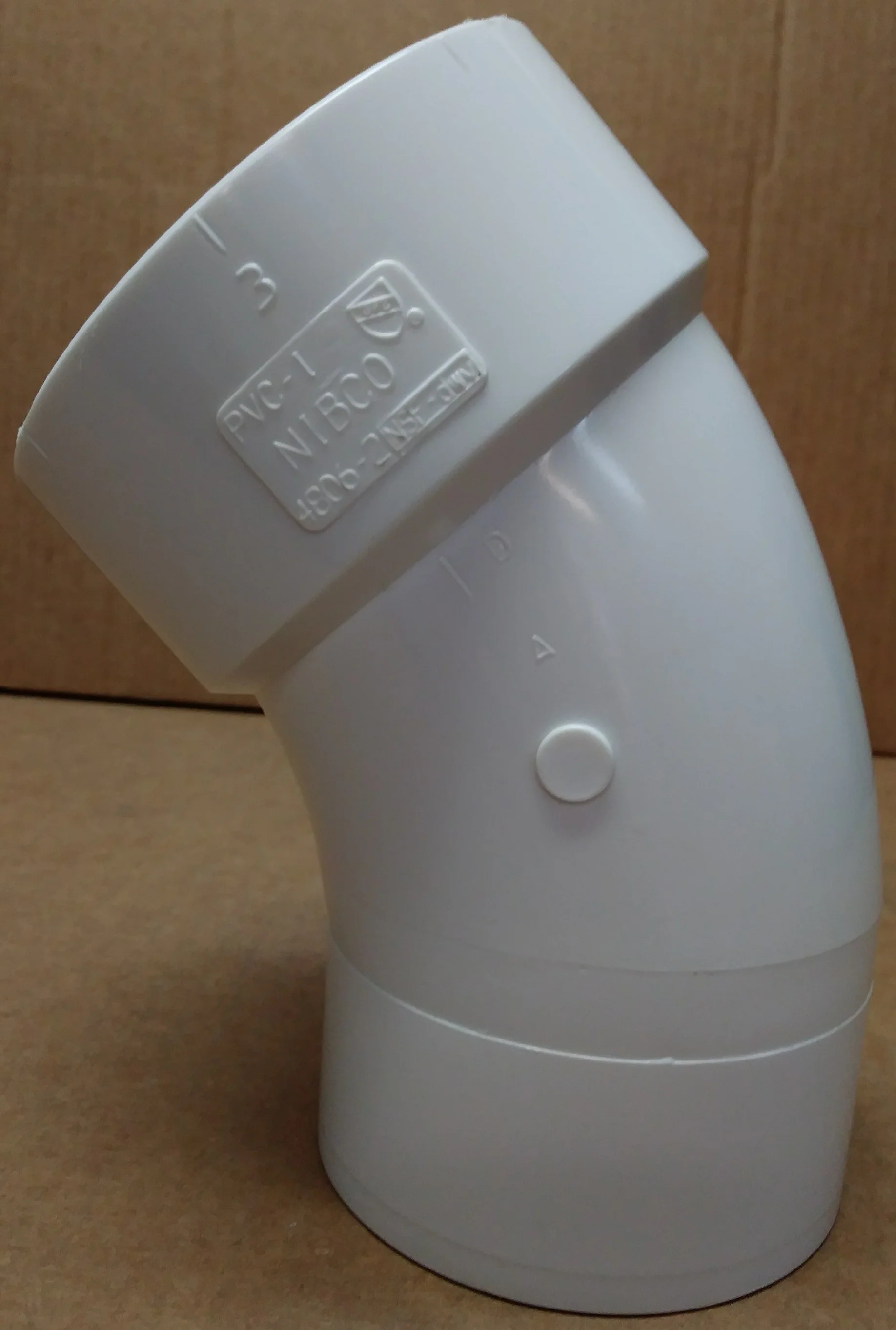 3" 45-DEGREE PVC STREET ELBOW FITTING