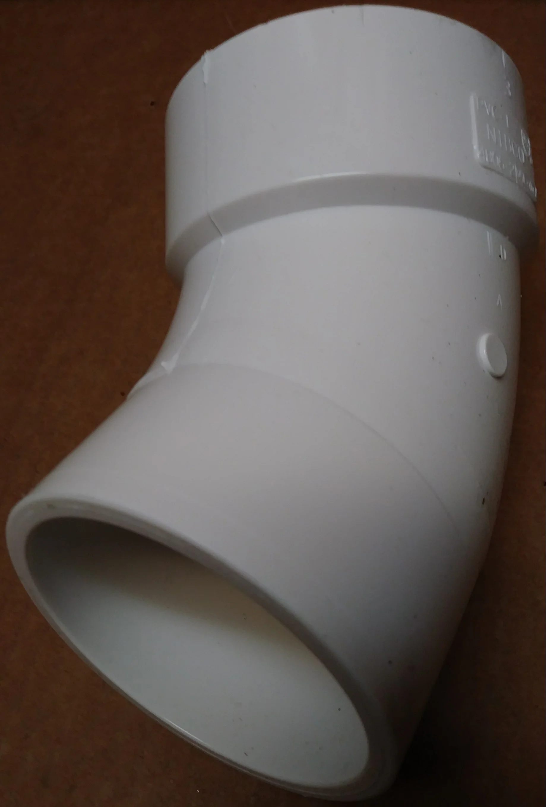3" 45-DEGREE PVC STREET ELBOW FITTING - Image 2