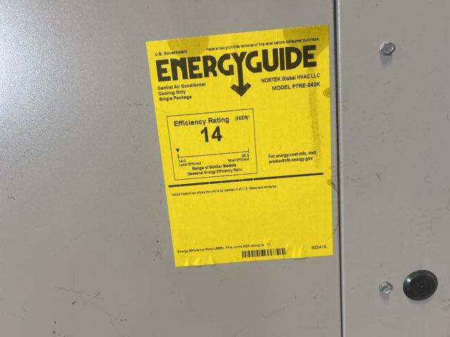 3.5 Ton Single-Stage Convertible Packaged Air Conditioning Unit; 14 SEER, 208-230/60/1, R410A - Image 5
