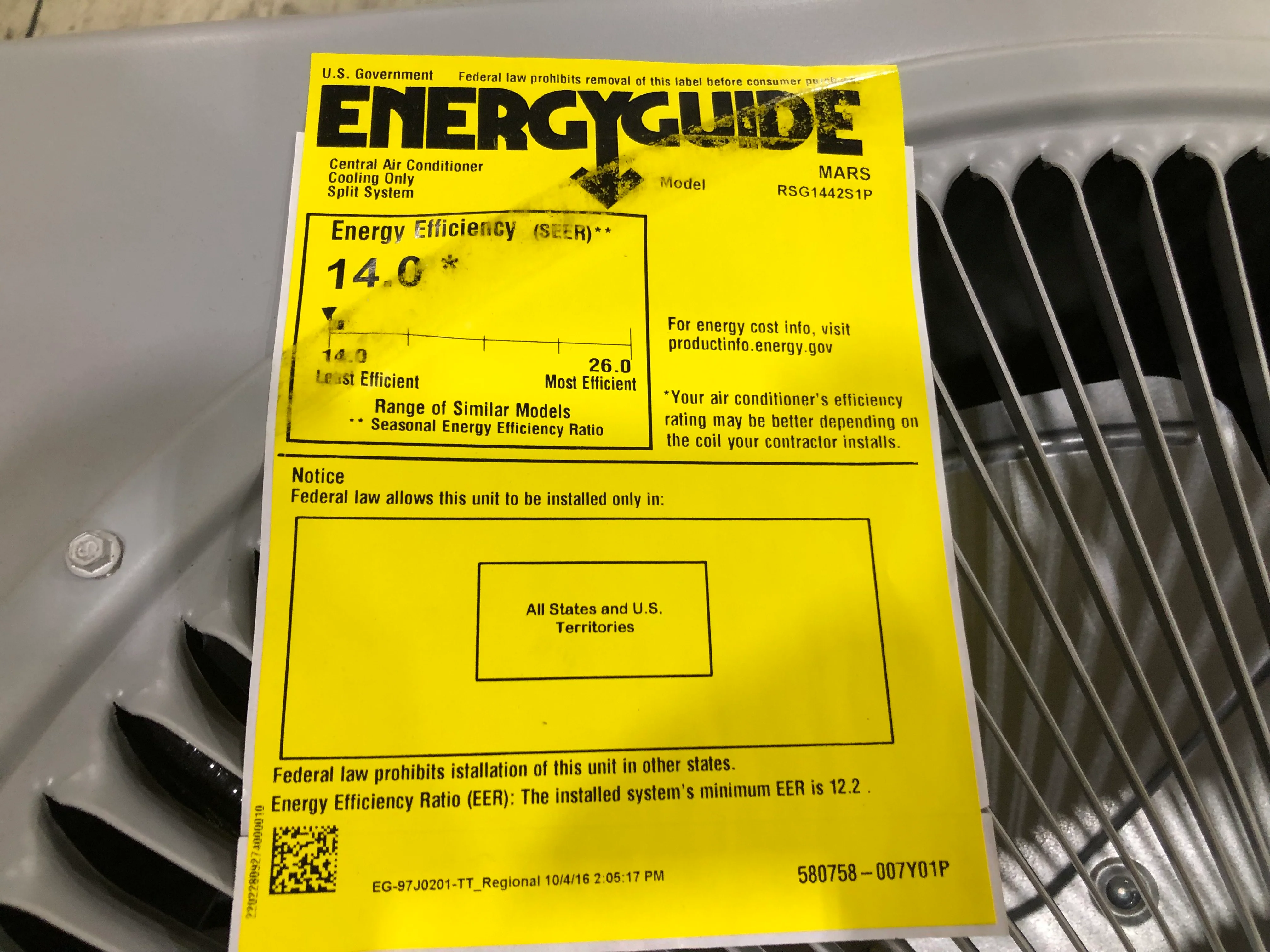 3.5 Ton Split-System Air Conditioner 208-230/60/1 R-410A 14 SEER - Image 5
