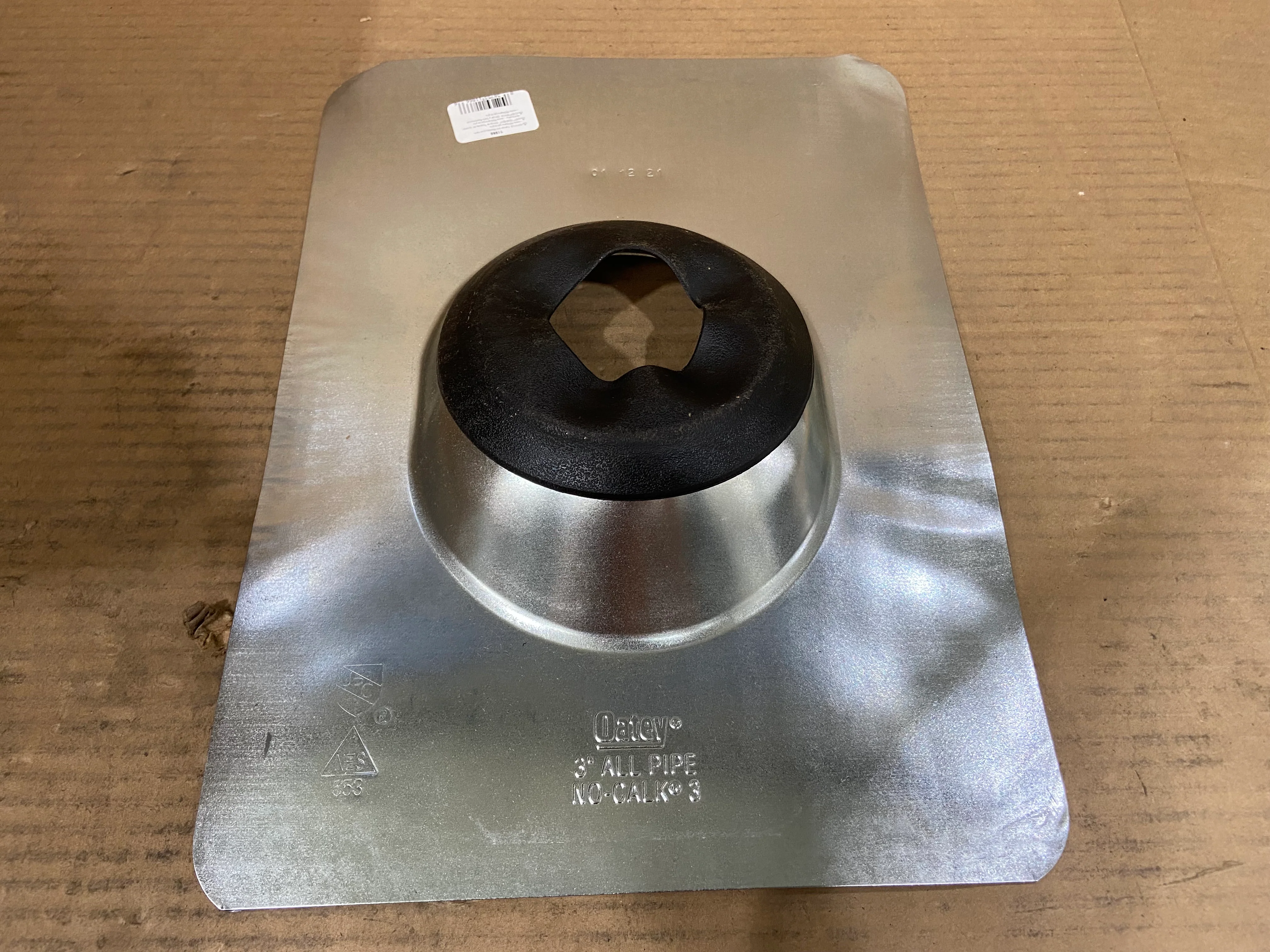 3" All Pipe No-Caulk Galvanized Roof Flashing **Sold as 12 Per Box**" - Image 7