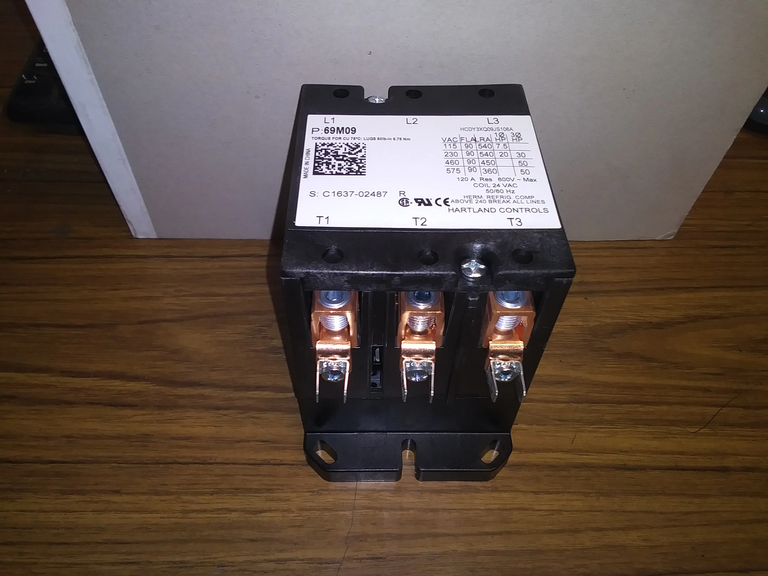3 Pole 90 Amp Definite Purpose Contactor 24 Volt Coil - Image 6