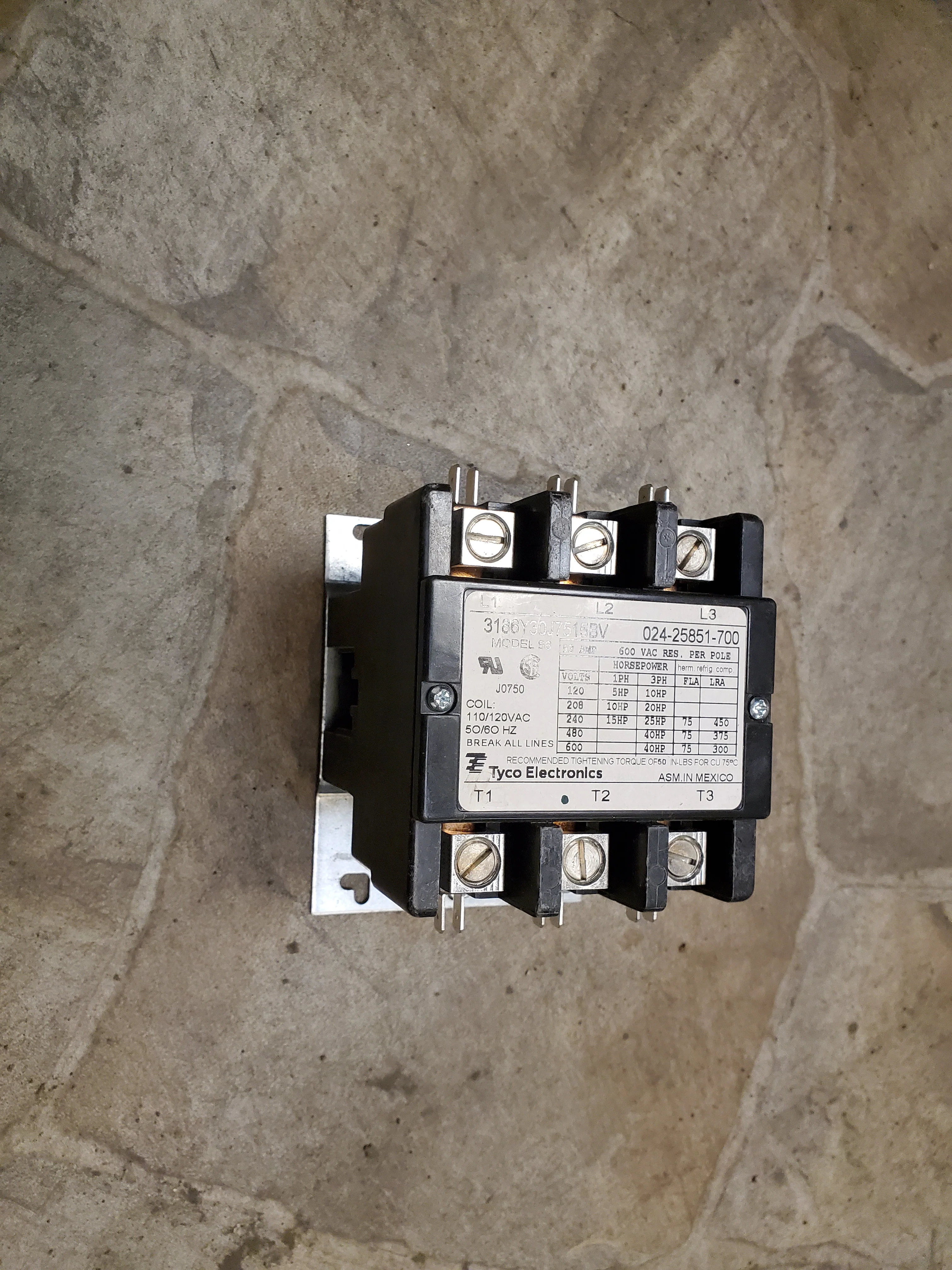 3 Pole, Fla 75, 600 Volts, Hertz 50/60, Contactor - Image 5
