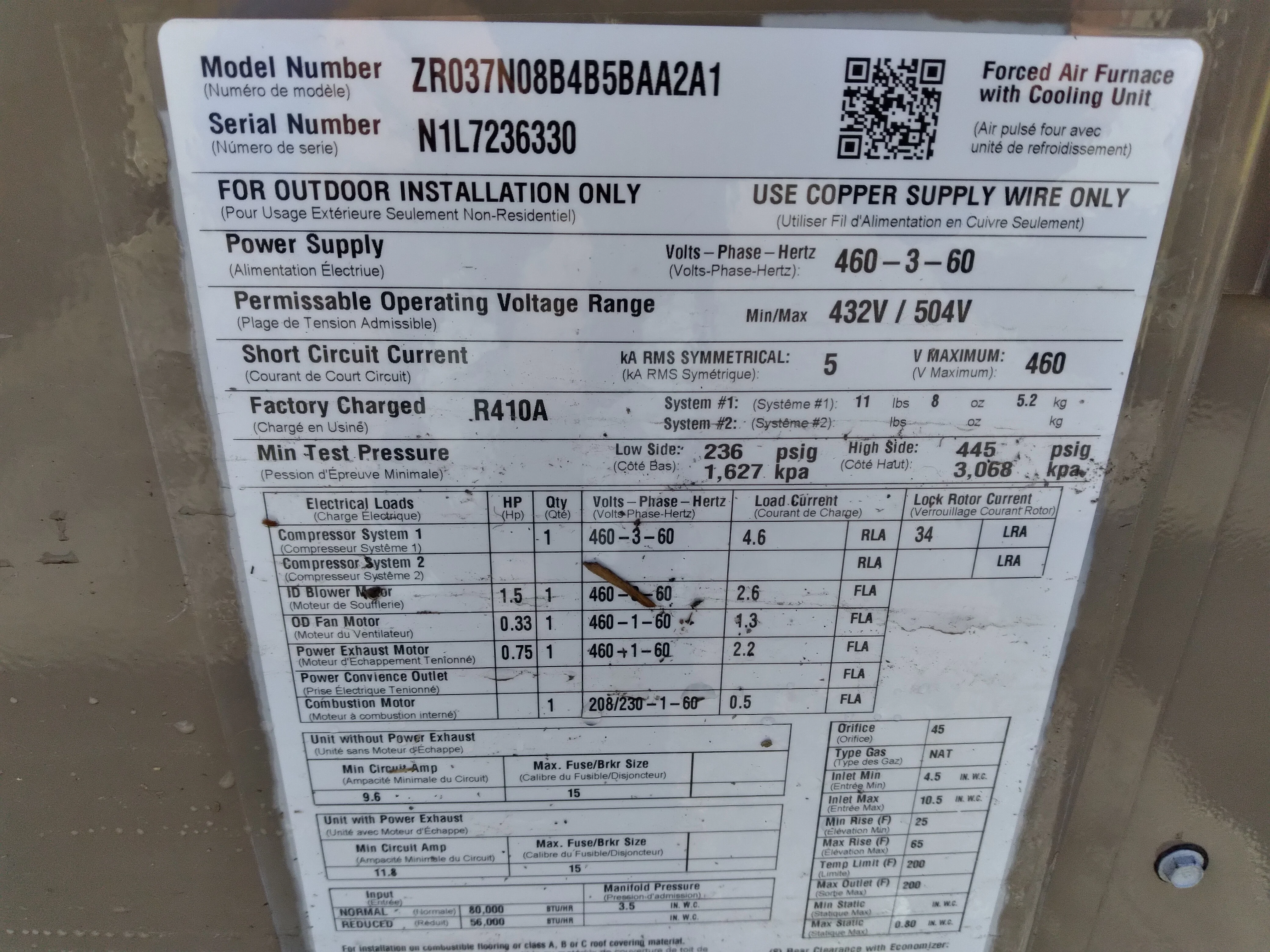 3 Ton 2 Stage Convertible Natural Gas/Electric Packaged Unit, 14.7 Seer, 460-60-3, R410A - Image 3
