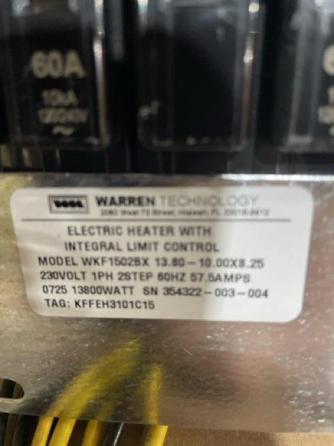 3 Ton AC/HP ECM Multi Fan Coil 208-230/60/1 R-410A CFM 1225 and 15 kW Electric Heat Kit with Breaker - Image 5