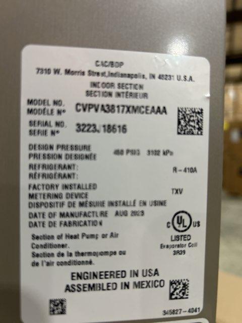 3 Ton AC/HP Upflow/Downflow Cased V Coil, R410A CFM 1500 - Image 4