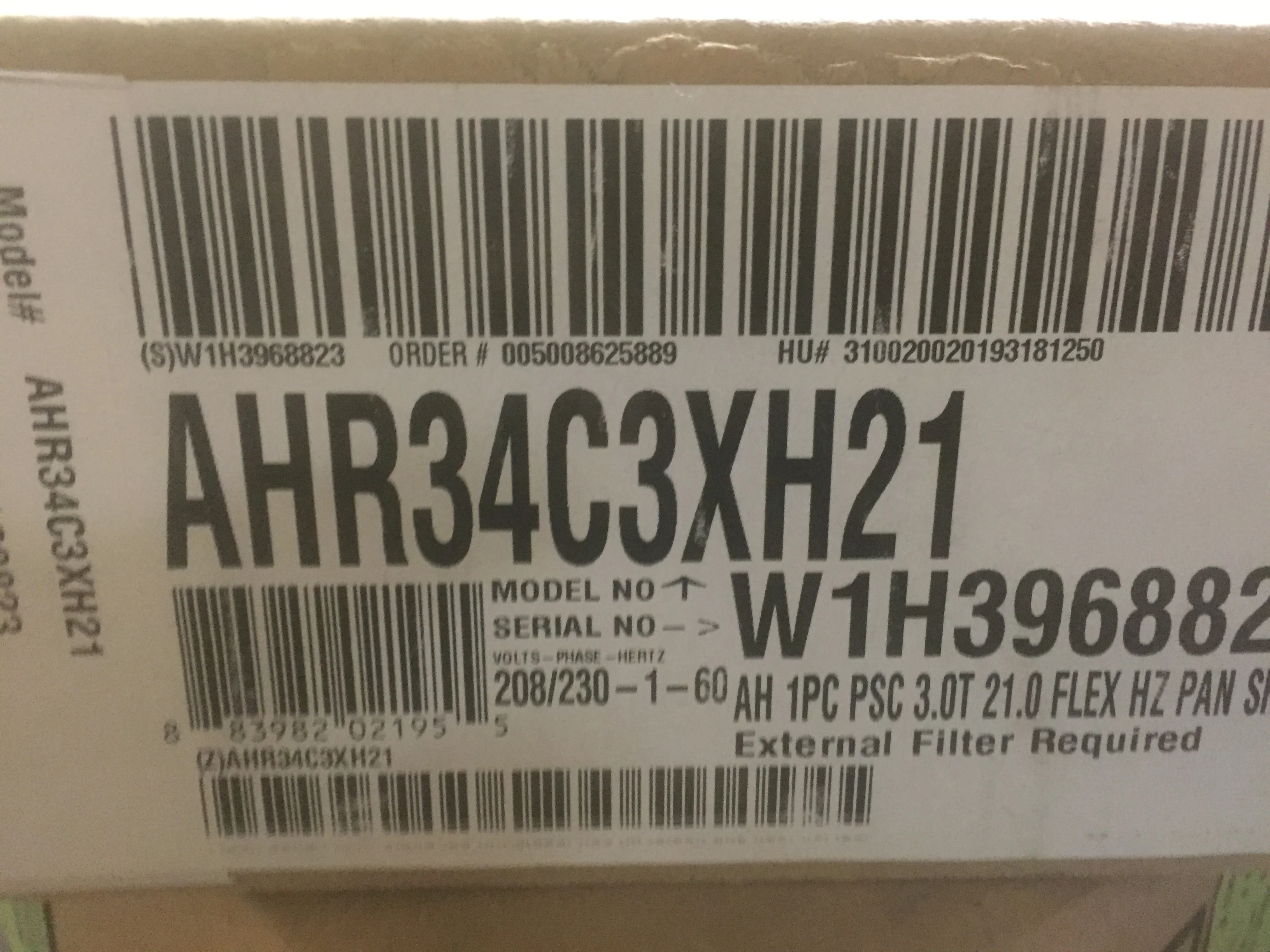 3 Ton AC/HP Upflow/Horizontal Fancoil, 13 SEER 208-230/60/1 R-22/R410A CFM 1000 - Image 5