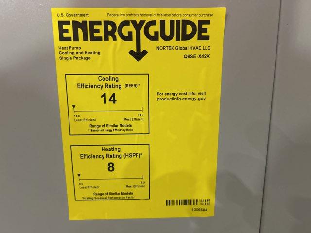 3.5 Ton Single-Stage Convertible Packaged Heat Pump Unit, 14 SEER, 208-230/60/1, R410A - Image 5