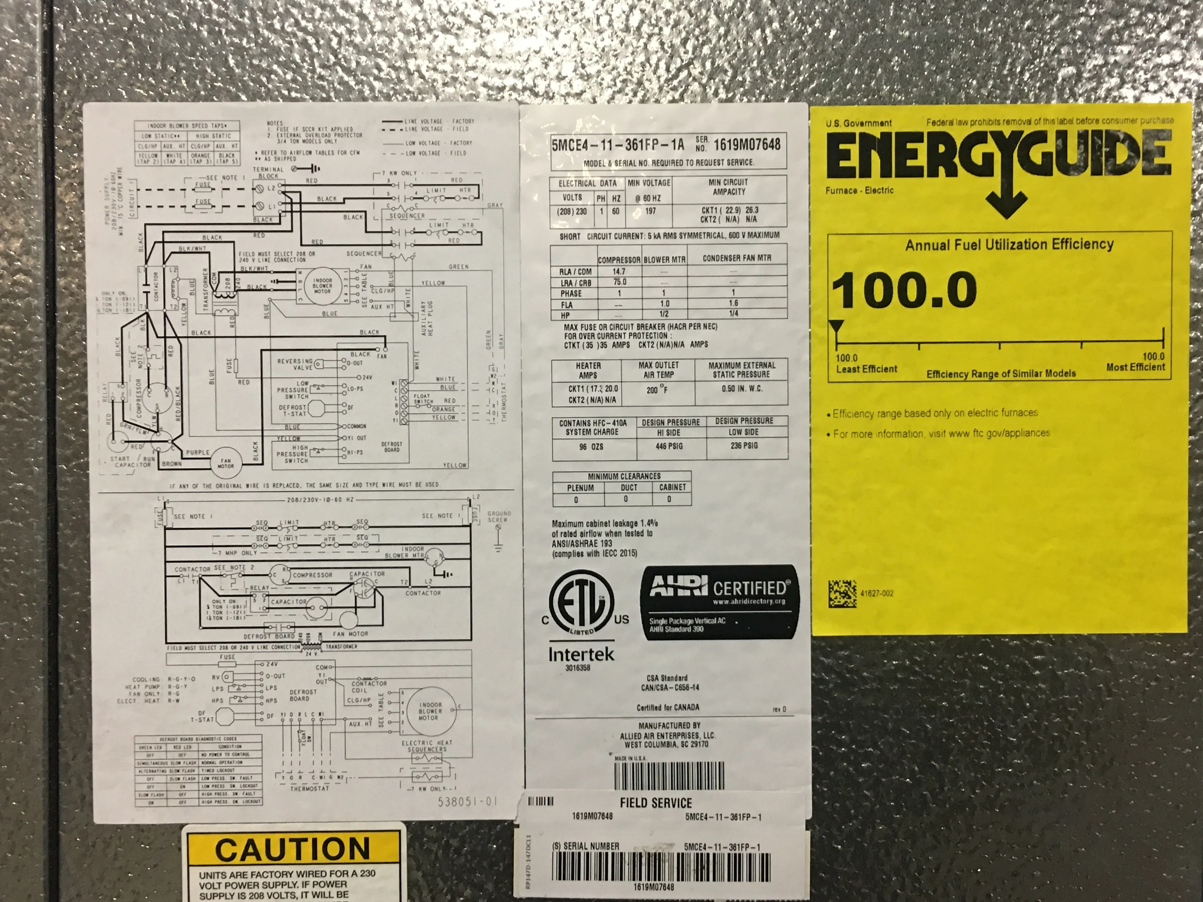 3 Ton Magic Pak Air Conditioning Packaged Unit With 5 KW Electric Heat, 11 EER, 208-230/60/1, R410A - Image 5