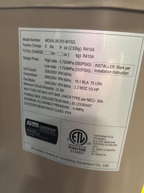 3 Ton Single-Stage Split-System Air Conditioner 208-230/60/1 R410A 15.2 SEER2 - Image 4