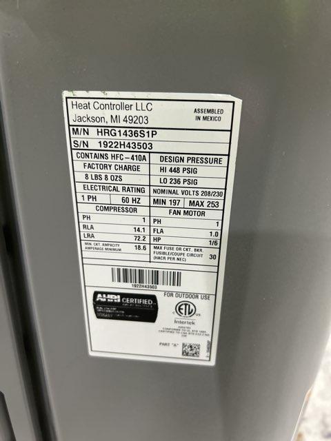 3 Ton Single-Stage Split-System Heat Pump 208-230/60/1 R410A 14 SEER - Image 4