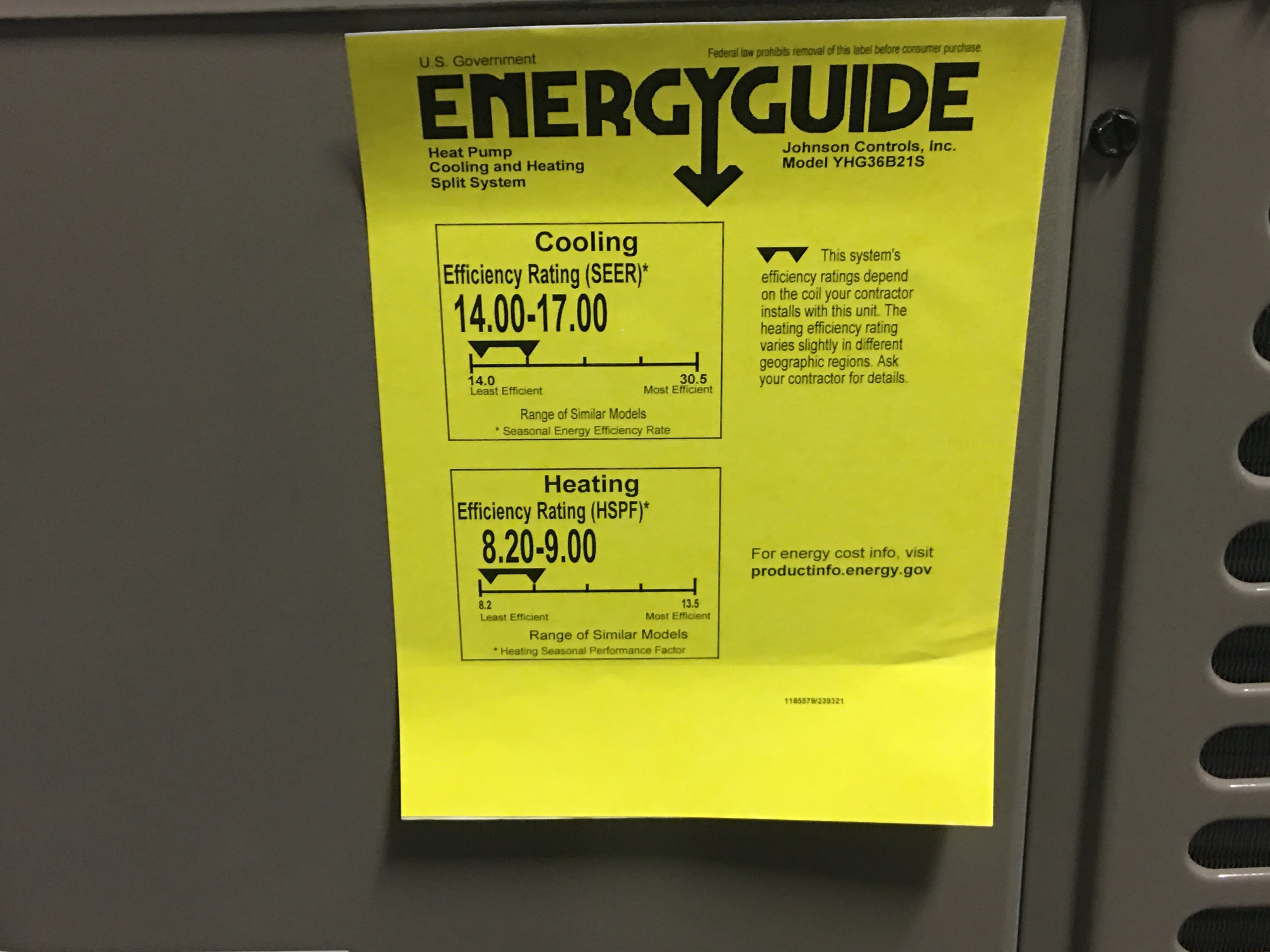 3 Ton Split System Heat Pump; 16 SEER, 208/230-60-1, R410A - Image 7