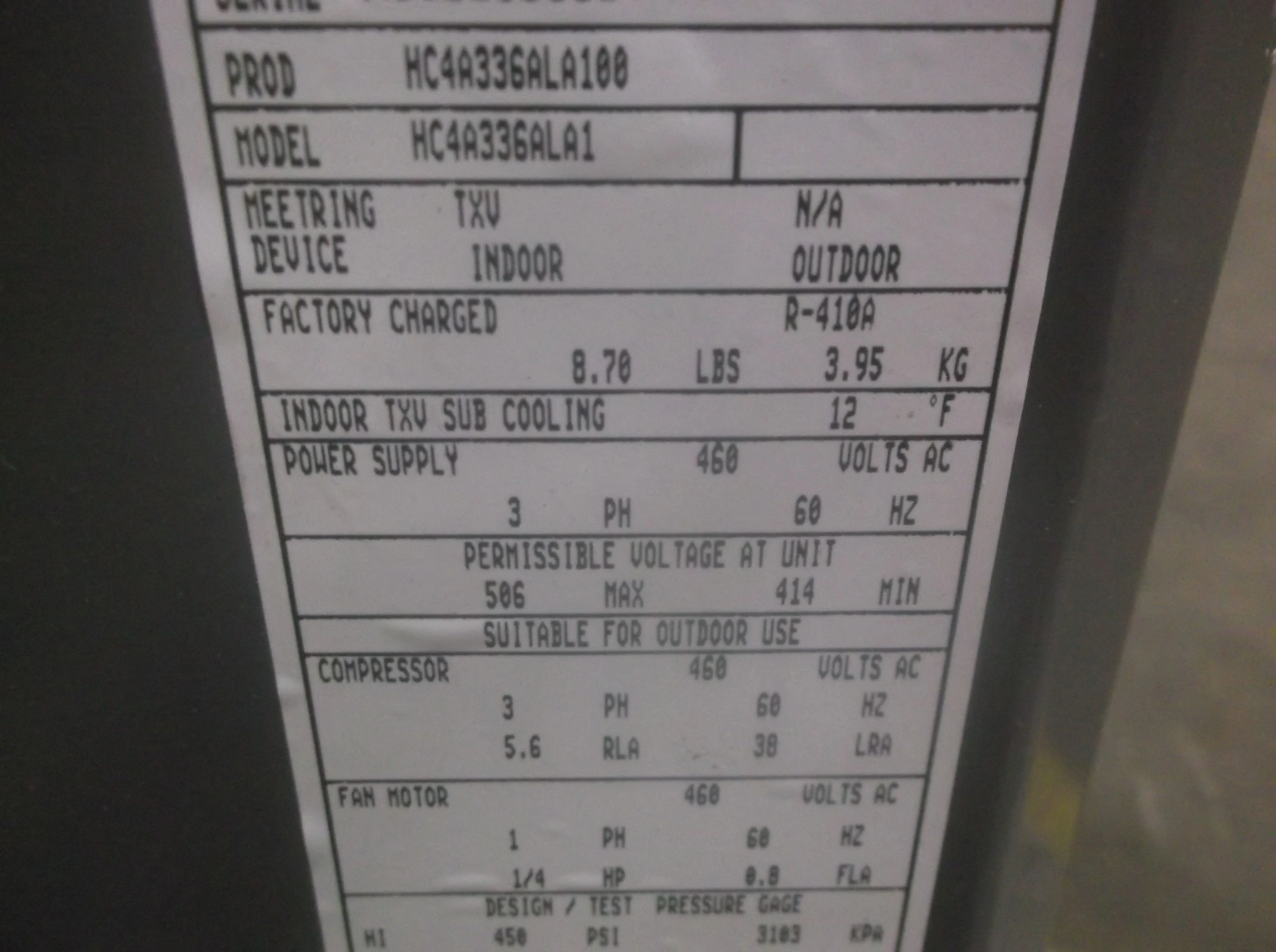 3 TON SPLIT SYSTEM HORIZONTAL AIR CONDITIONER, 13 SEER 460/60/3 R-410A - Image 3