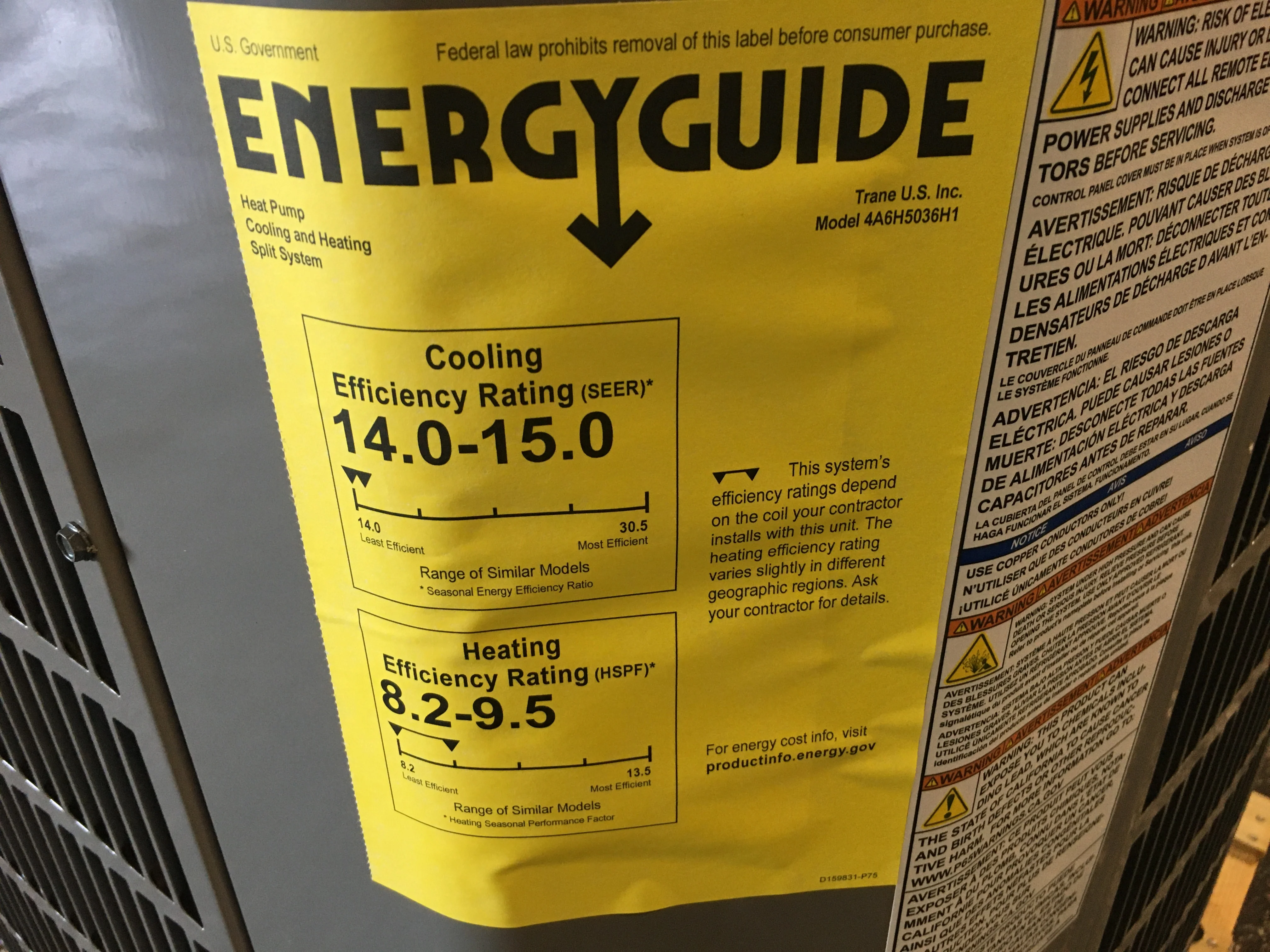 3 TON SPLIT-SYSTEM HEAT PUMP 208-230/60/1 R410A 15 SEER - Image 4